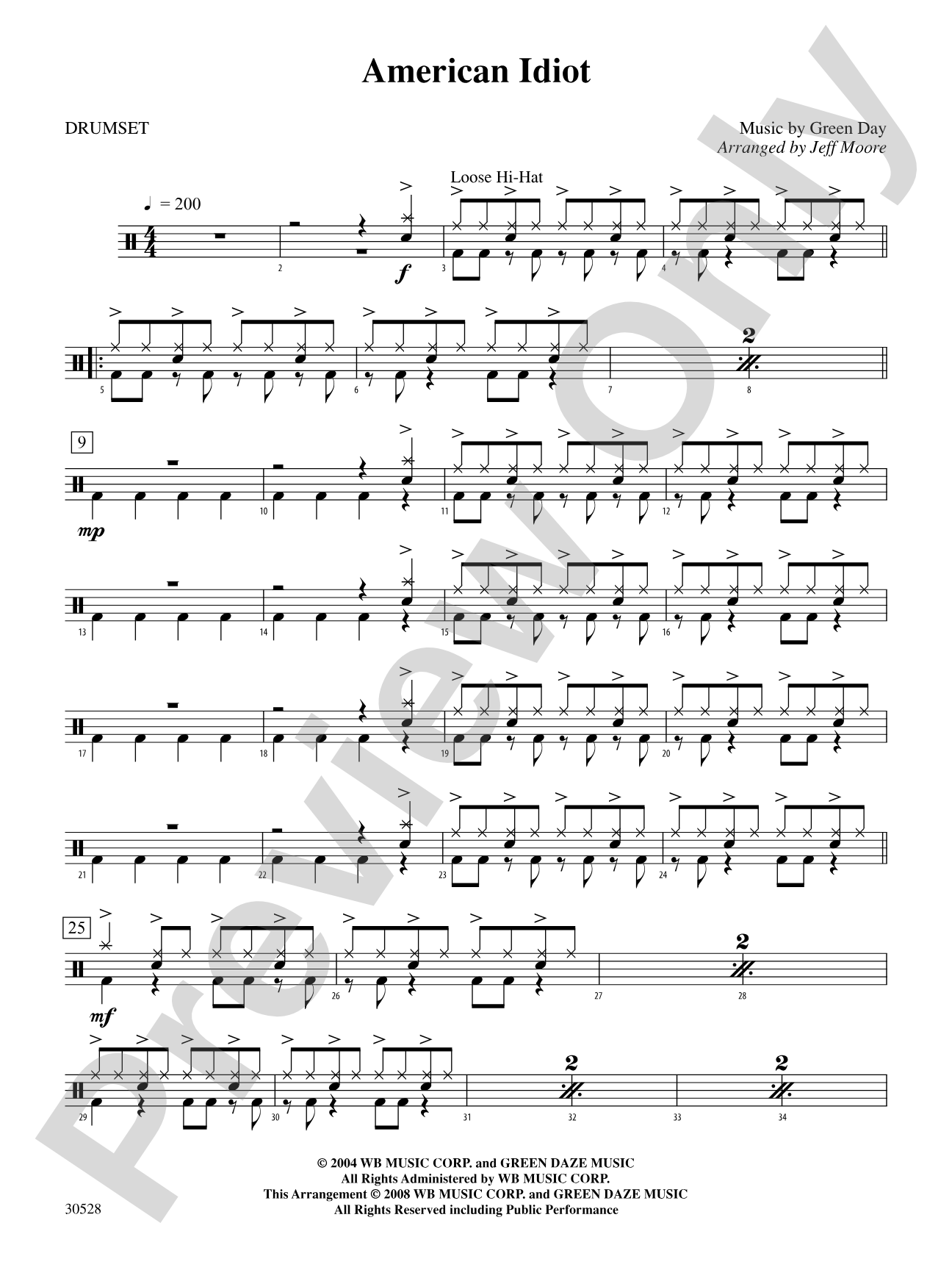 American Idiot: Drums