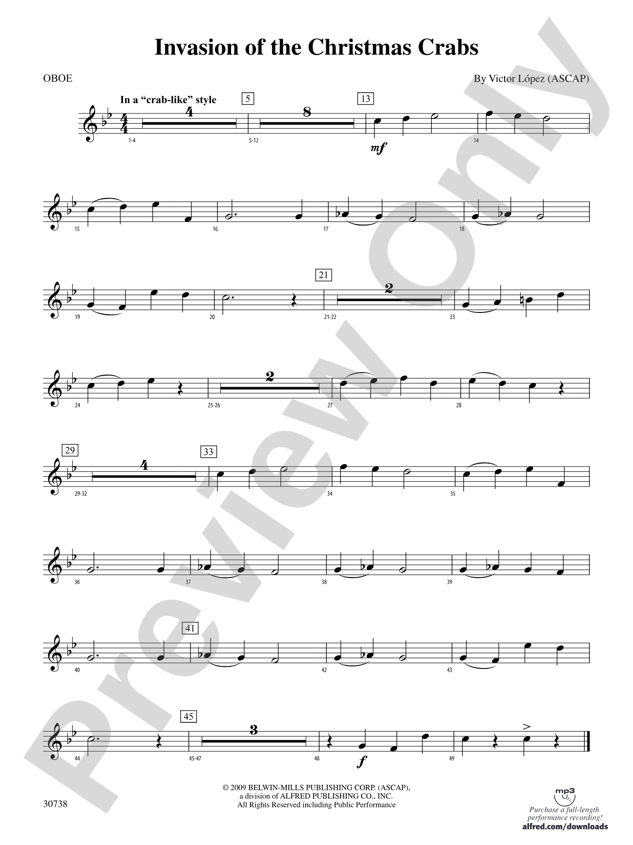 Invasion of the Christmas Crabs: Oboe