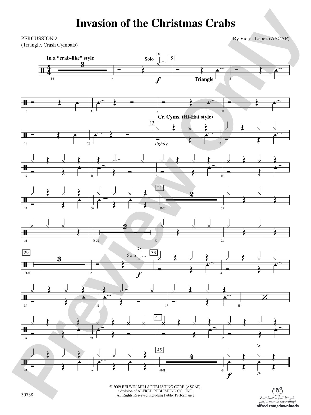 Invasion of the Christmas Crabs: 2nd Percussion