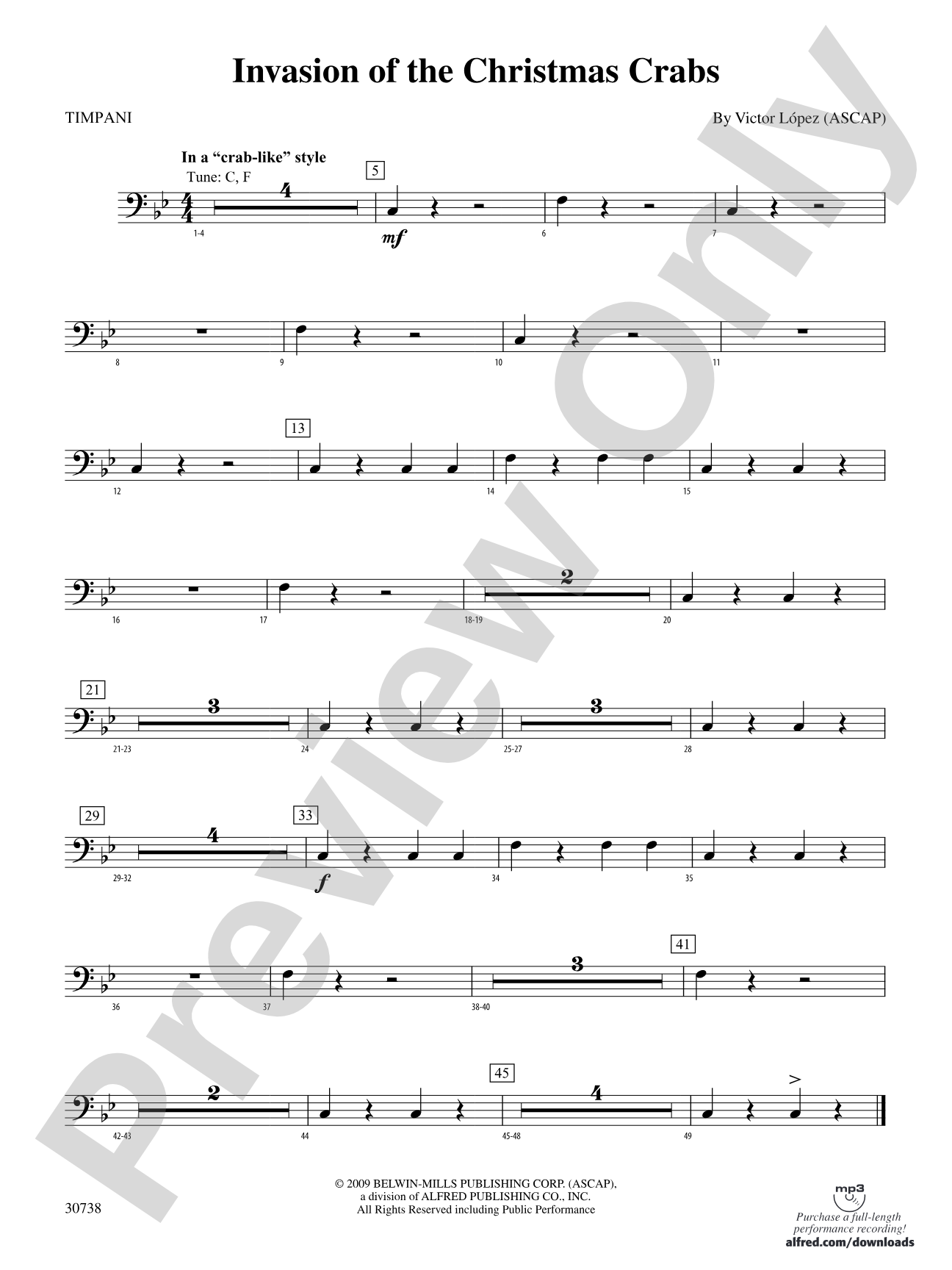 Invasion of the Christmas Crabs: Timpani