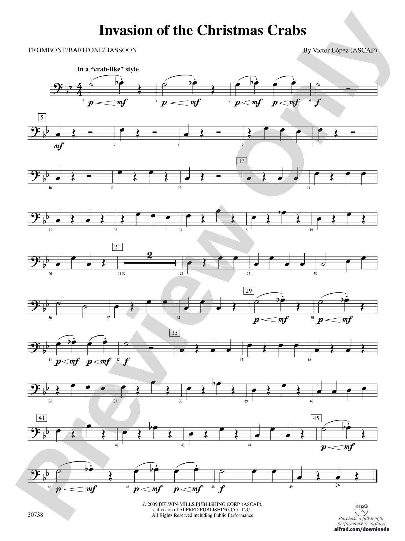 Invasion of the Christmas Crabs: 1st Trombone