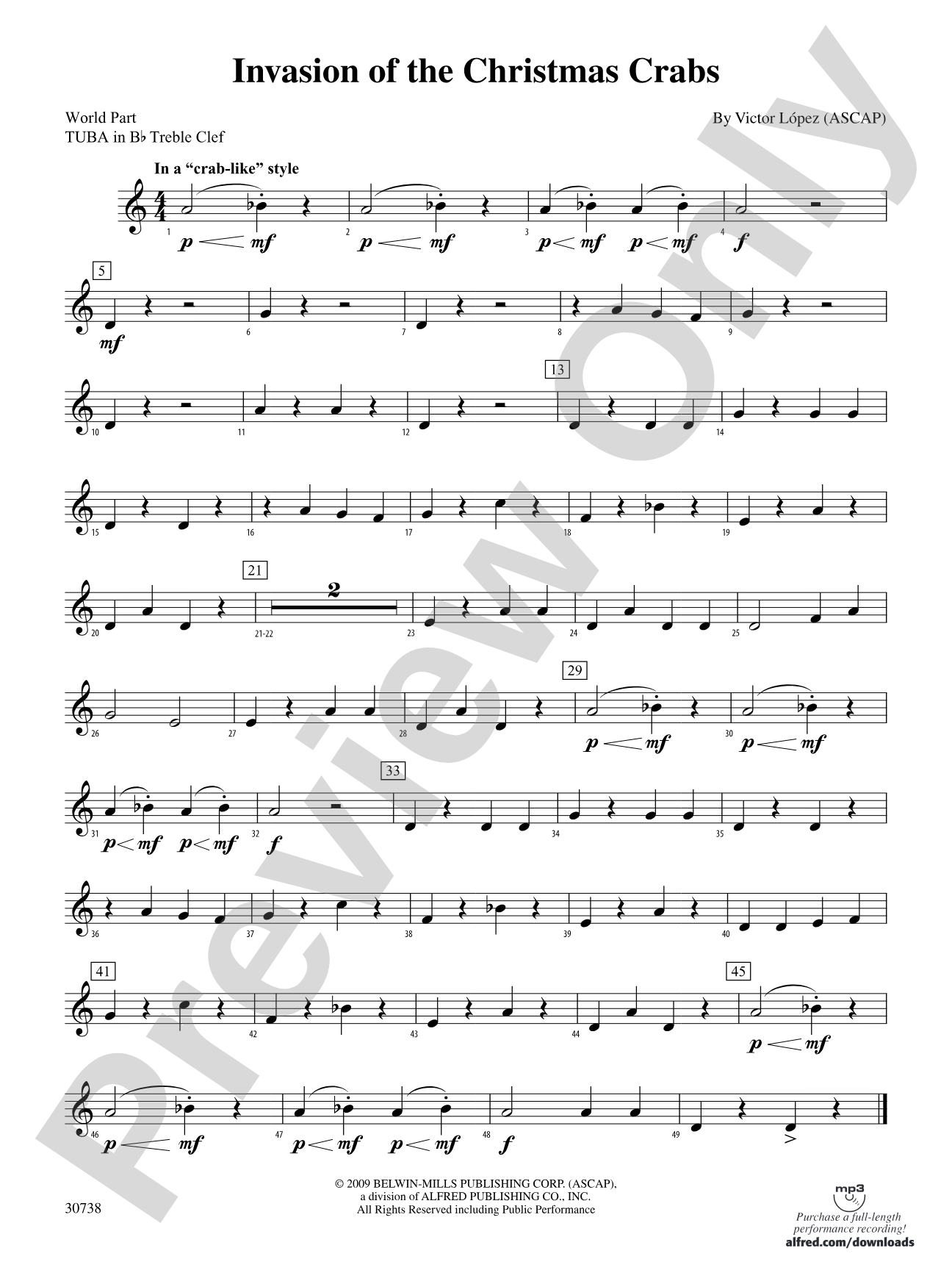 Invasion of the Christmas Crabs: (wp) B-flat Tuba T.C.