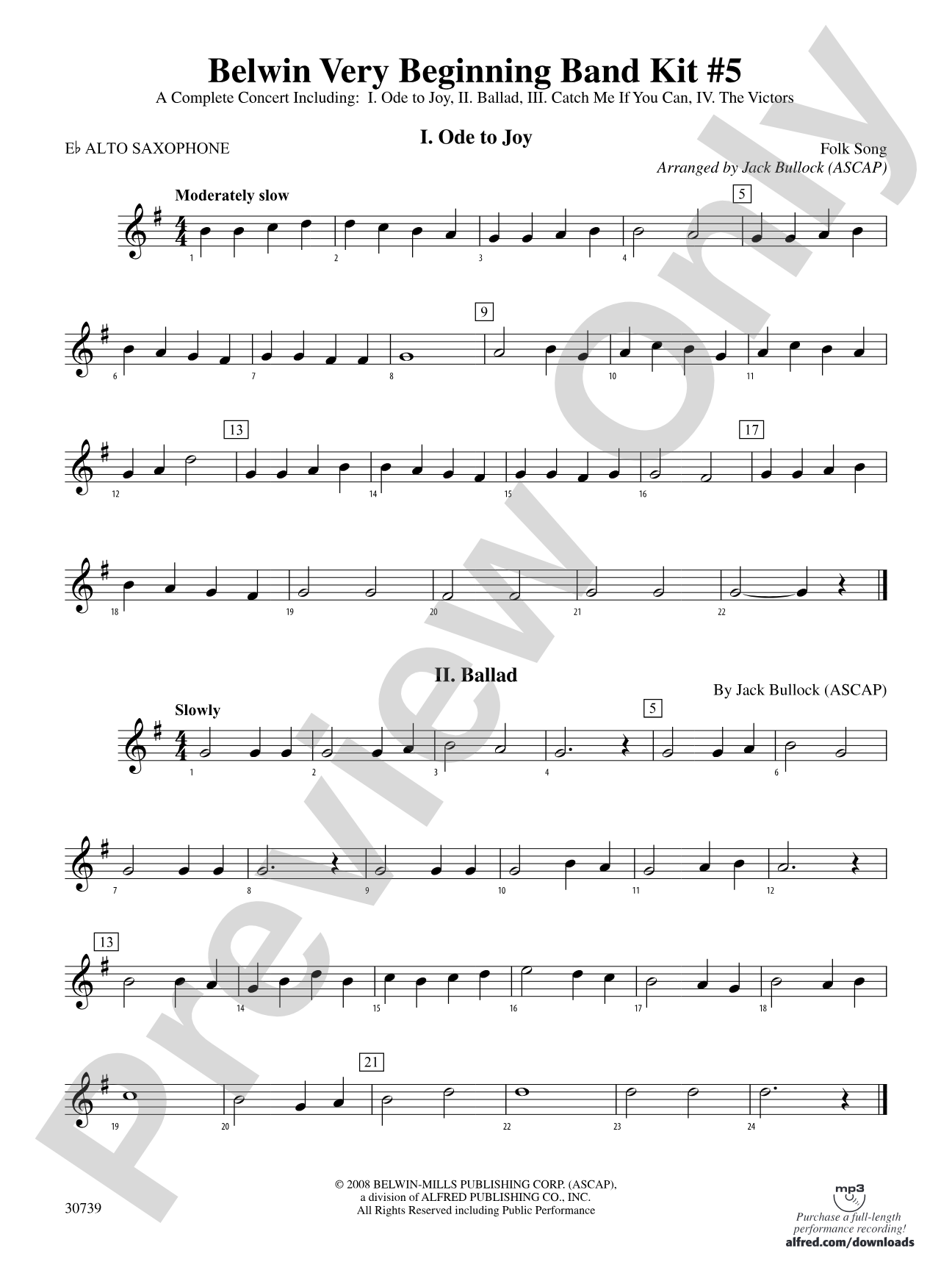 Belwin Very Beginning Band Kit #5: E-flat Alto Saxophone