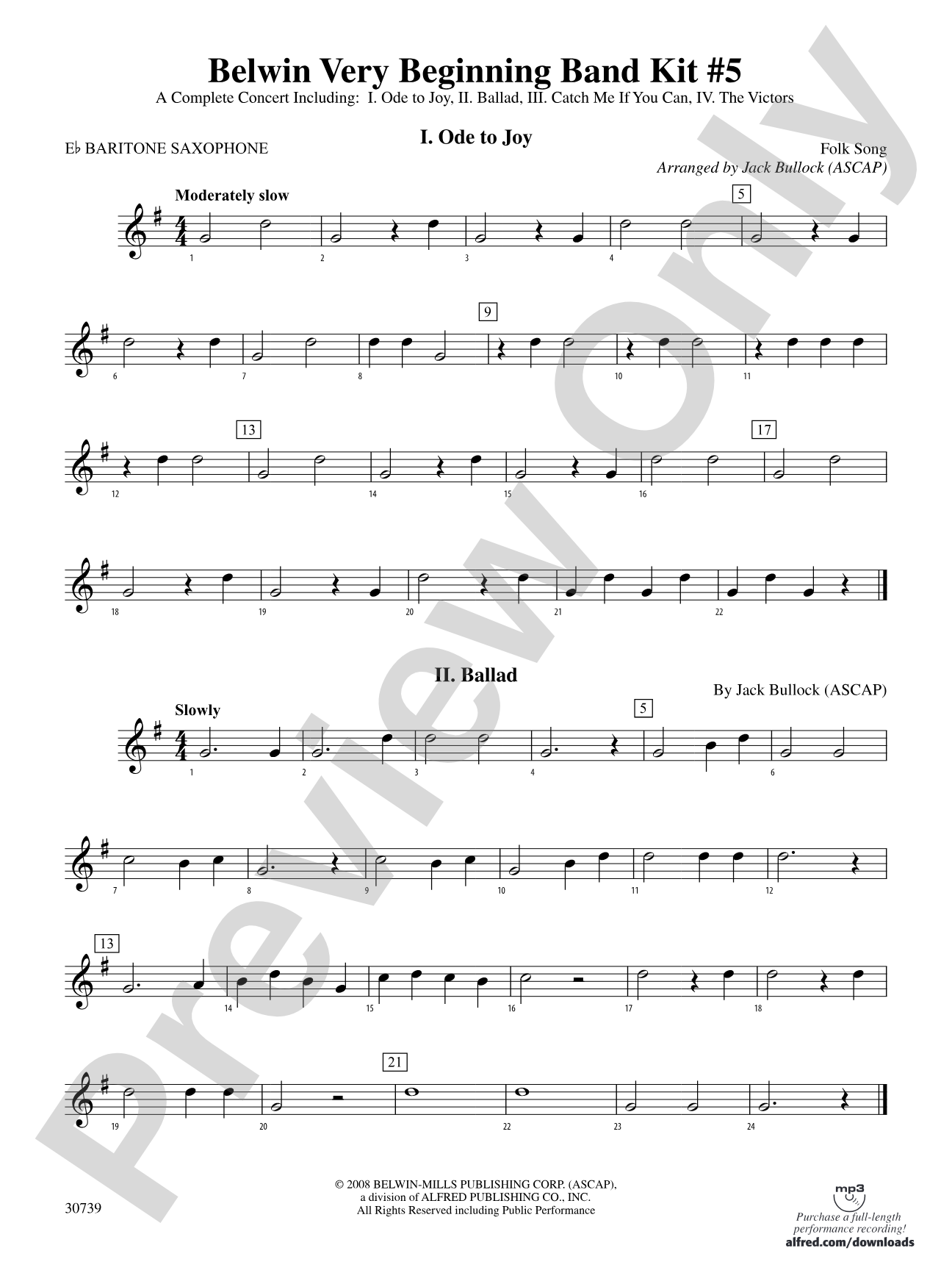 Belwin Very Beginning Band Kit #5: E-flat Baritone Saxophone