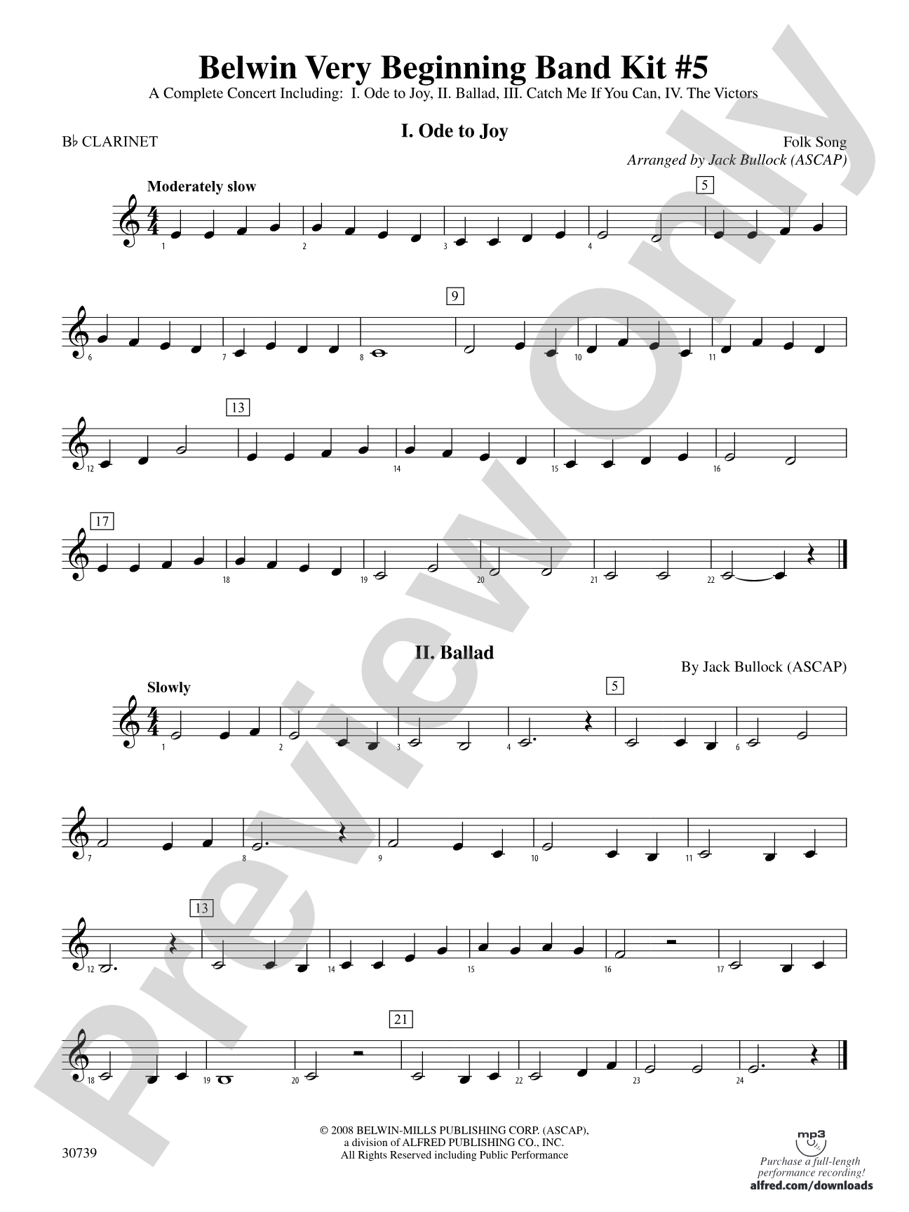 Belwin Very Beginning Band Kit #5: 1st B-flat Clarinet