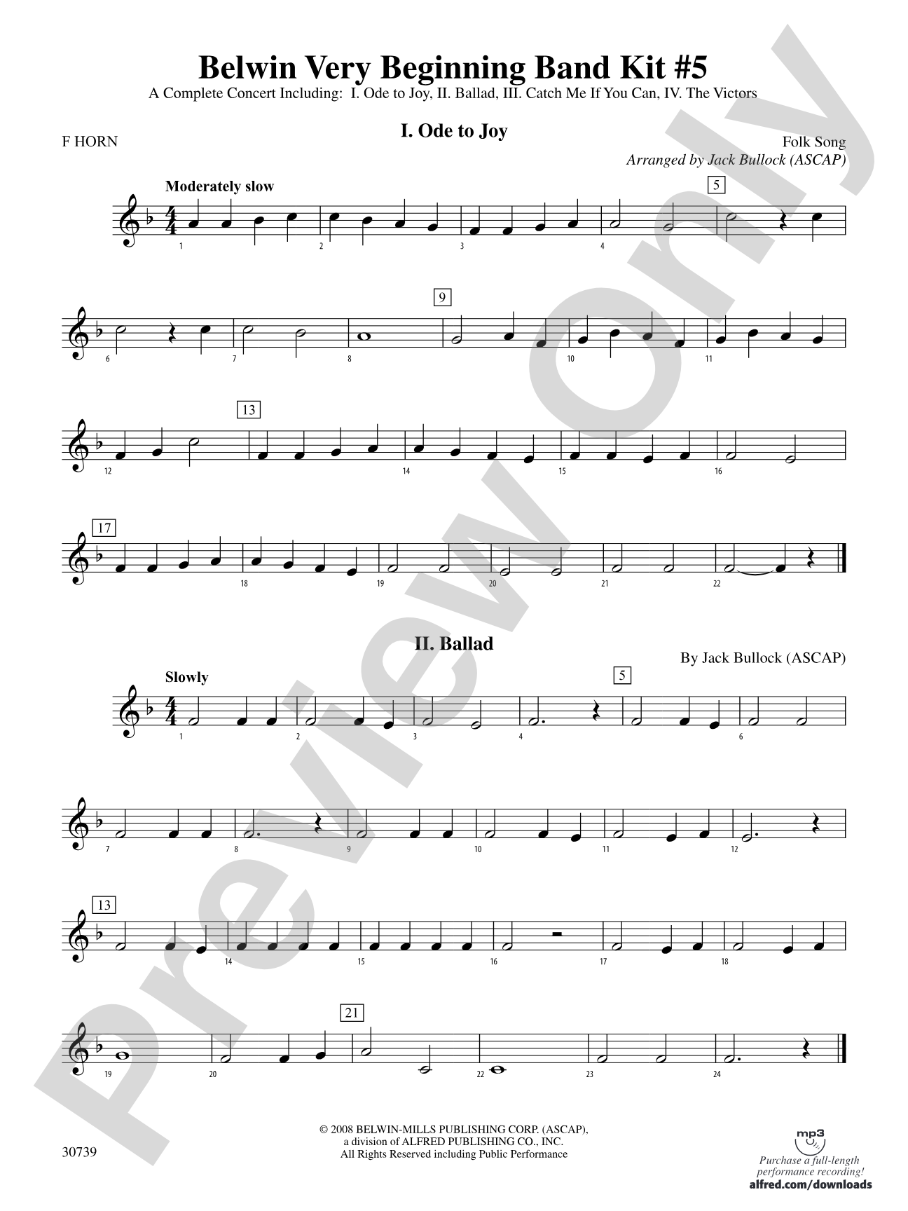 Belwin Very Beginning Band Kit #5: 1st F Horn
