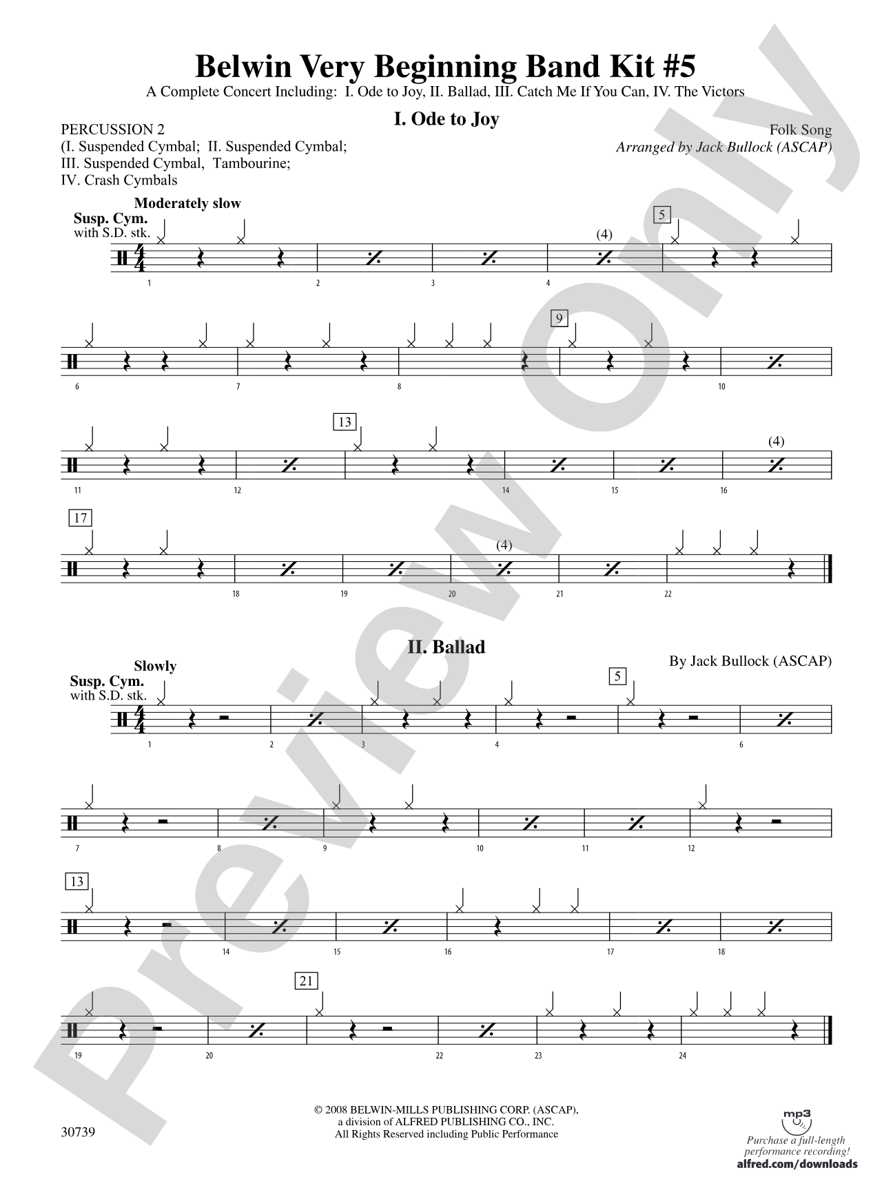 Belwin Very Beginning Band Kit #5: 2nd Percussion