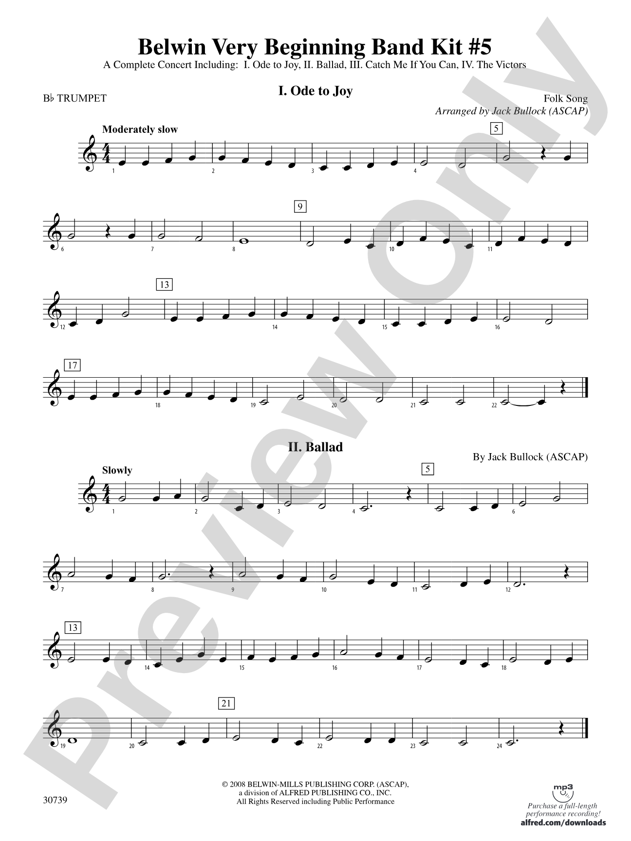 Belwin Very Beginning Band Kit #5: 1st B-flat Trumpet