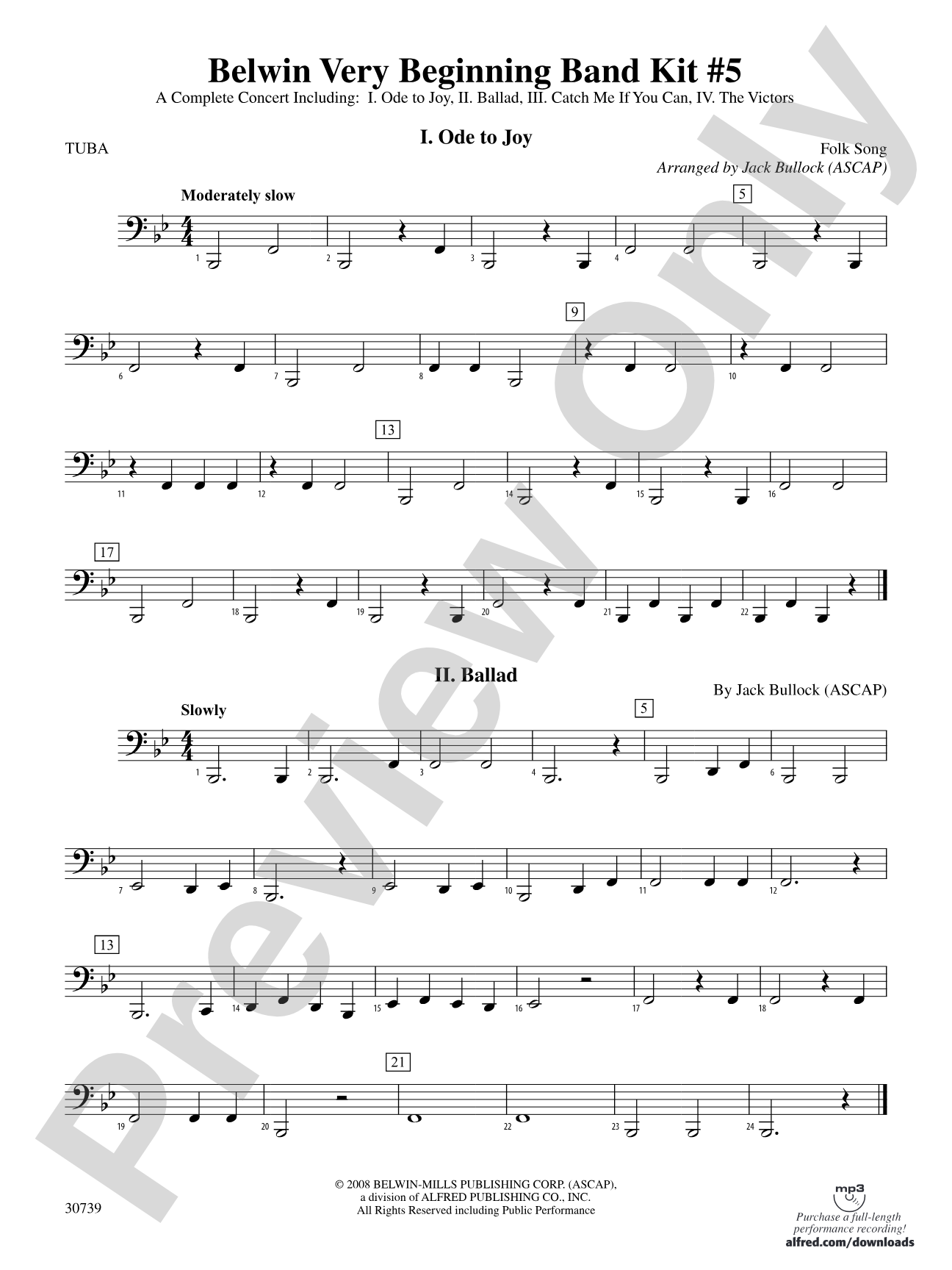 Belwin Very Beginning Band Kit #5: Tuba