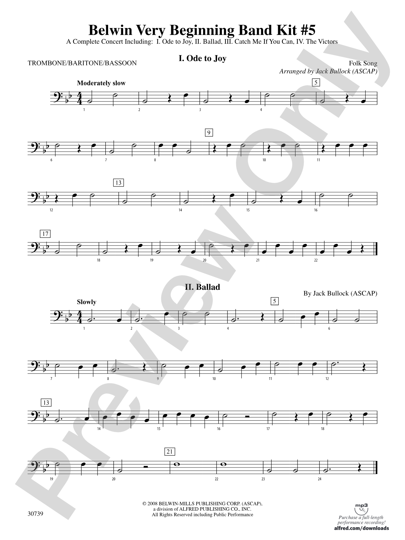 Belwin Very Beginning Band Kit #5: 1st Trombone