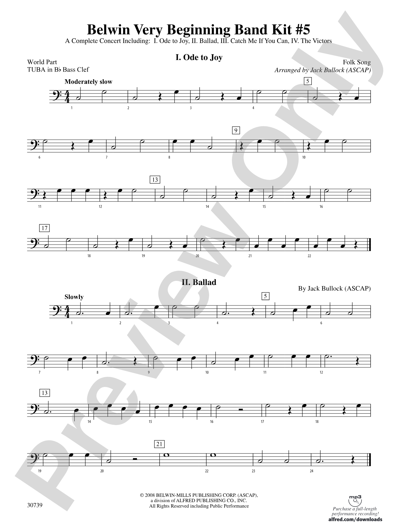 Belwin Very Beginning Band Kit #5: (wp) B-flat Tuba B.C.