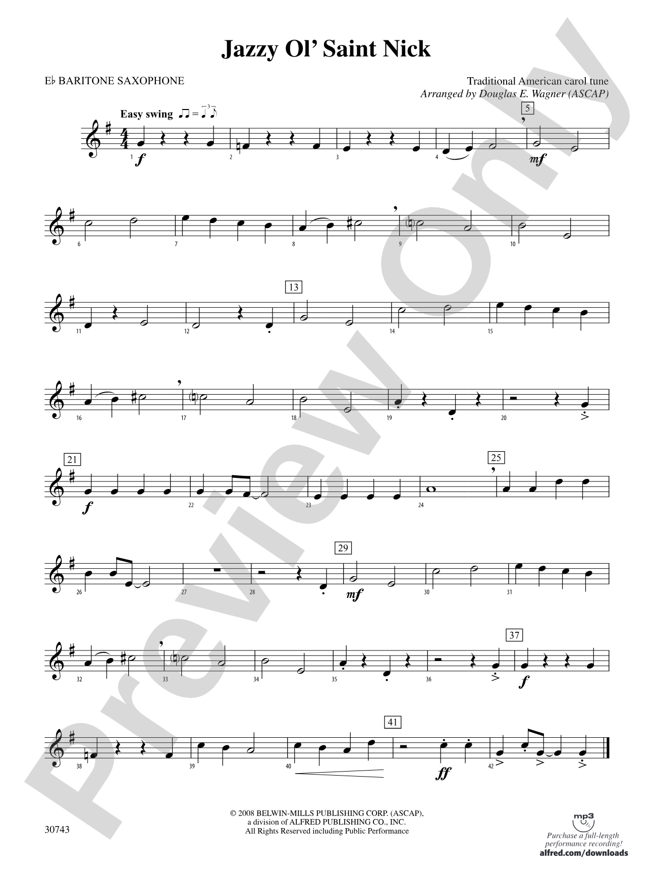 Jazzy Ol' Saint Nick: E-flat Baritone Saxophone