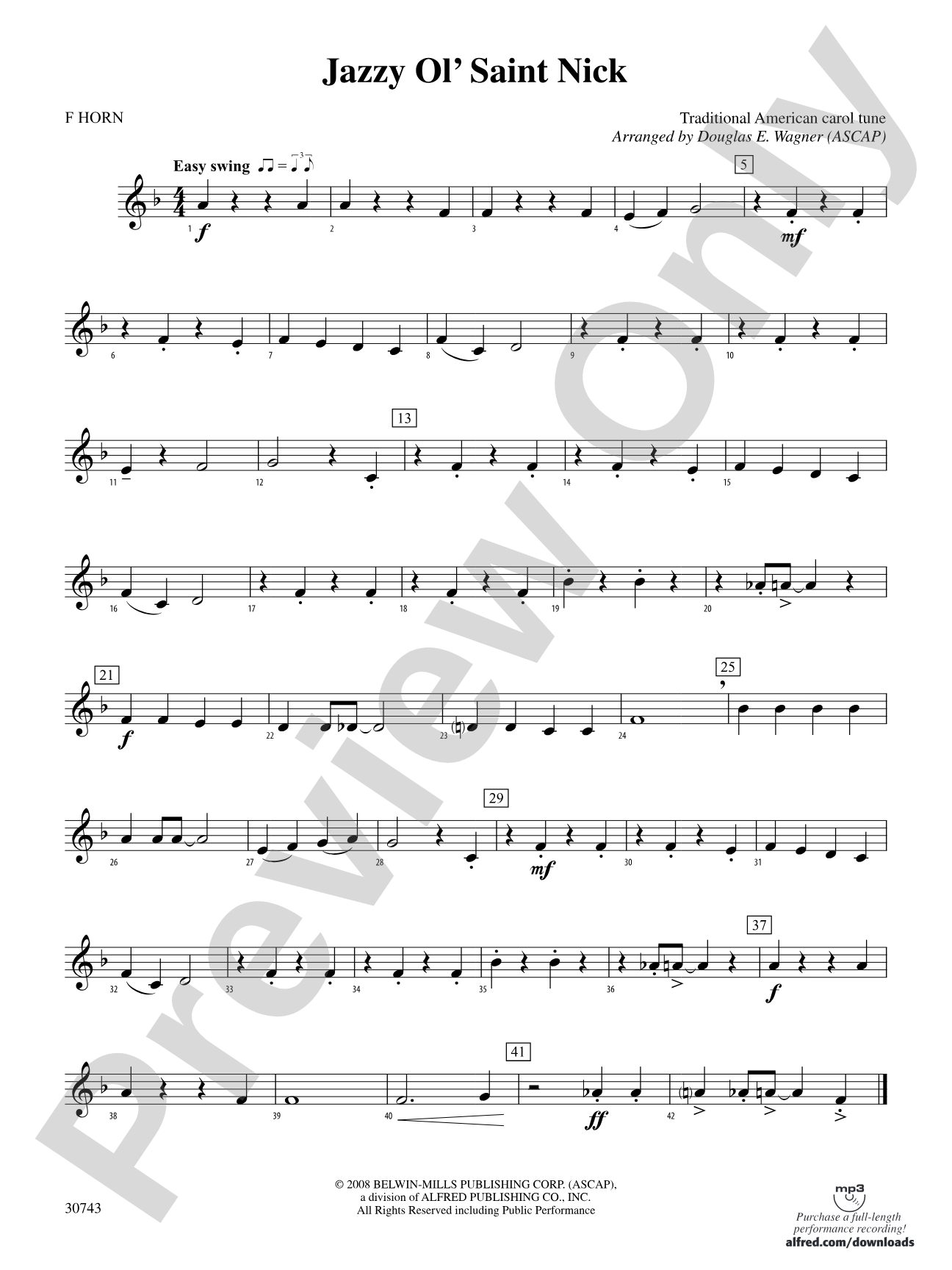 Jazzy Ol' Saint Nick: 1st F Horn