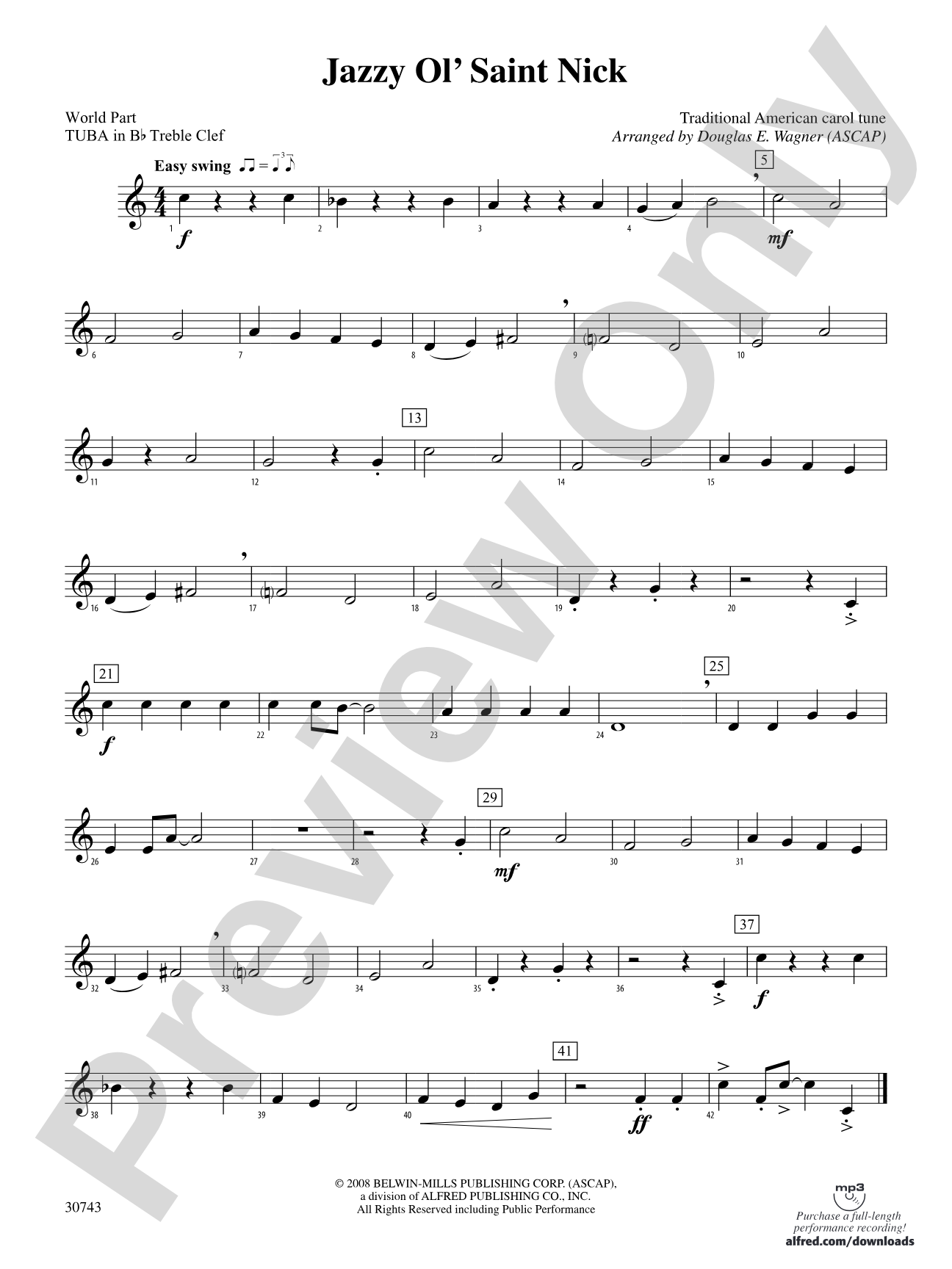 Jazzy Ol' Saint Nick: (wp) B-flat Tuba T.C.