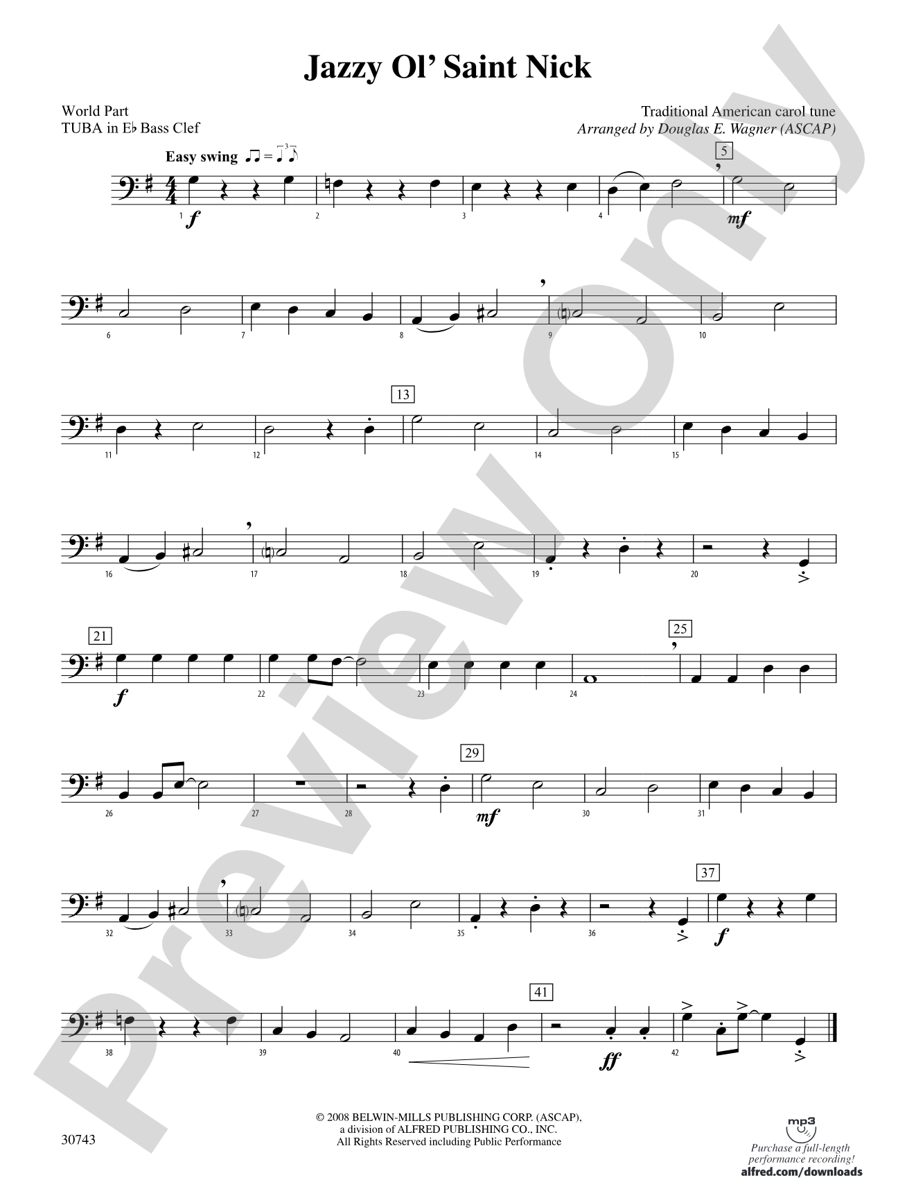 Jazzy Ol' Saint Nick: (wp) E-flat Tuba B.C.