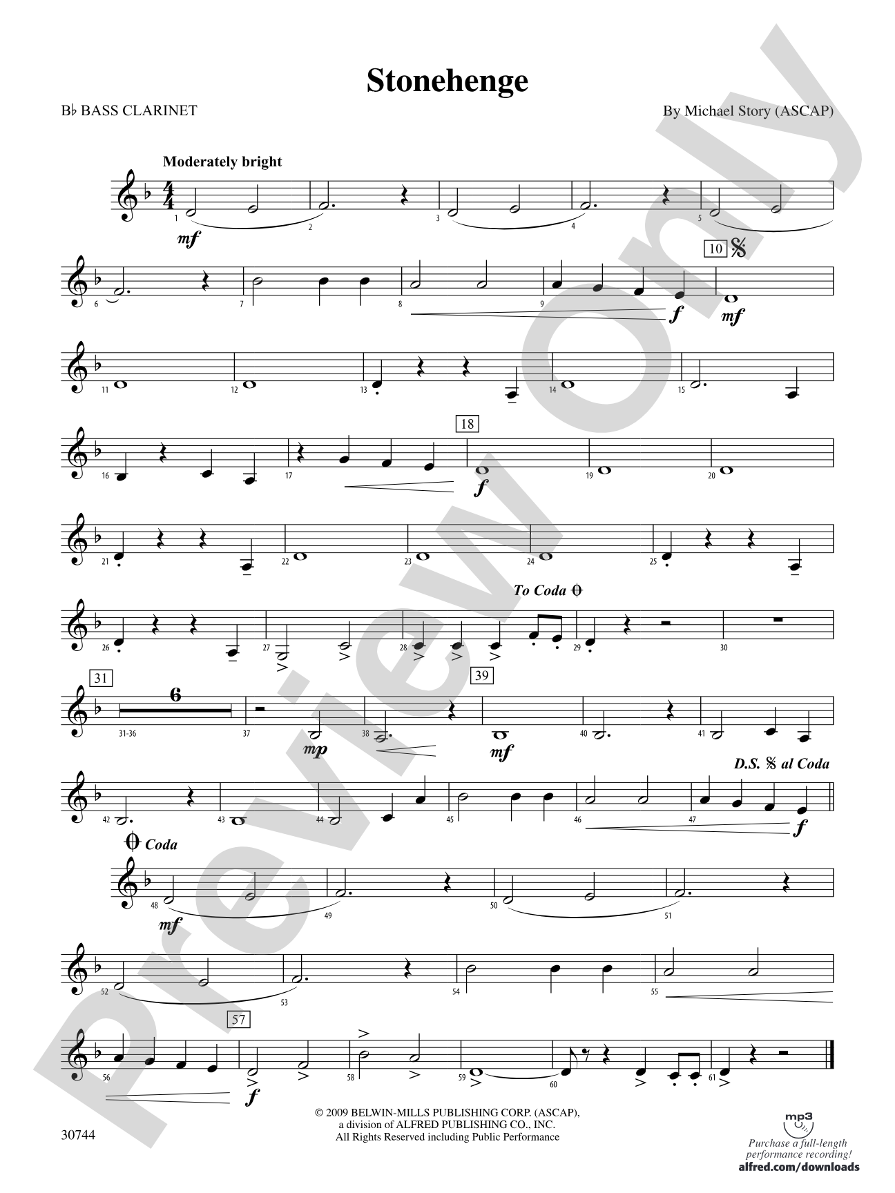 Stonehenge: B-flat Bass Clarinet