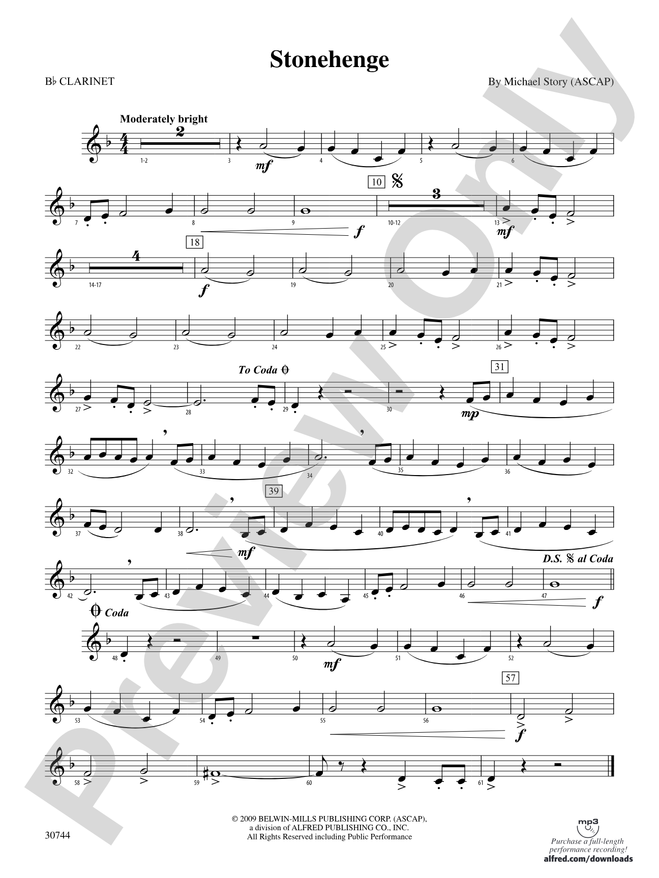 Stonehenge: 1st B-flat Clarinet