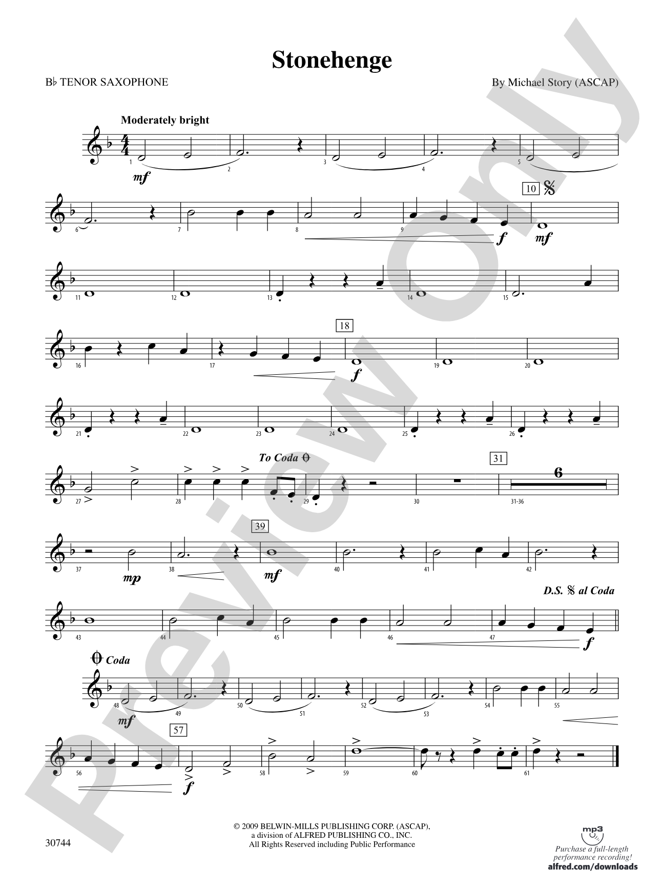 Stonehenge: B-flat Tenor Saxophone