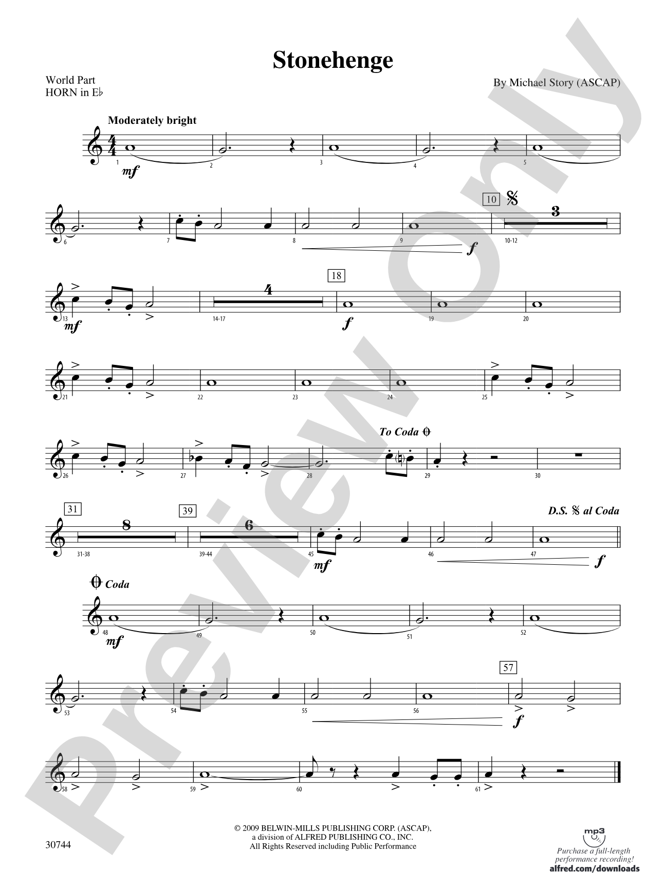 Stonehenge: (wp) 1st Horn in E-flat