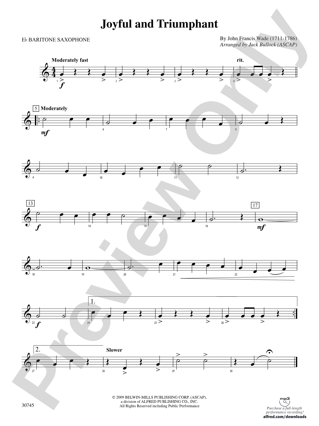 Joyful and Triumphant: E-flat Baritone Saxophone