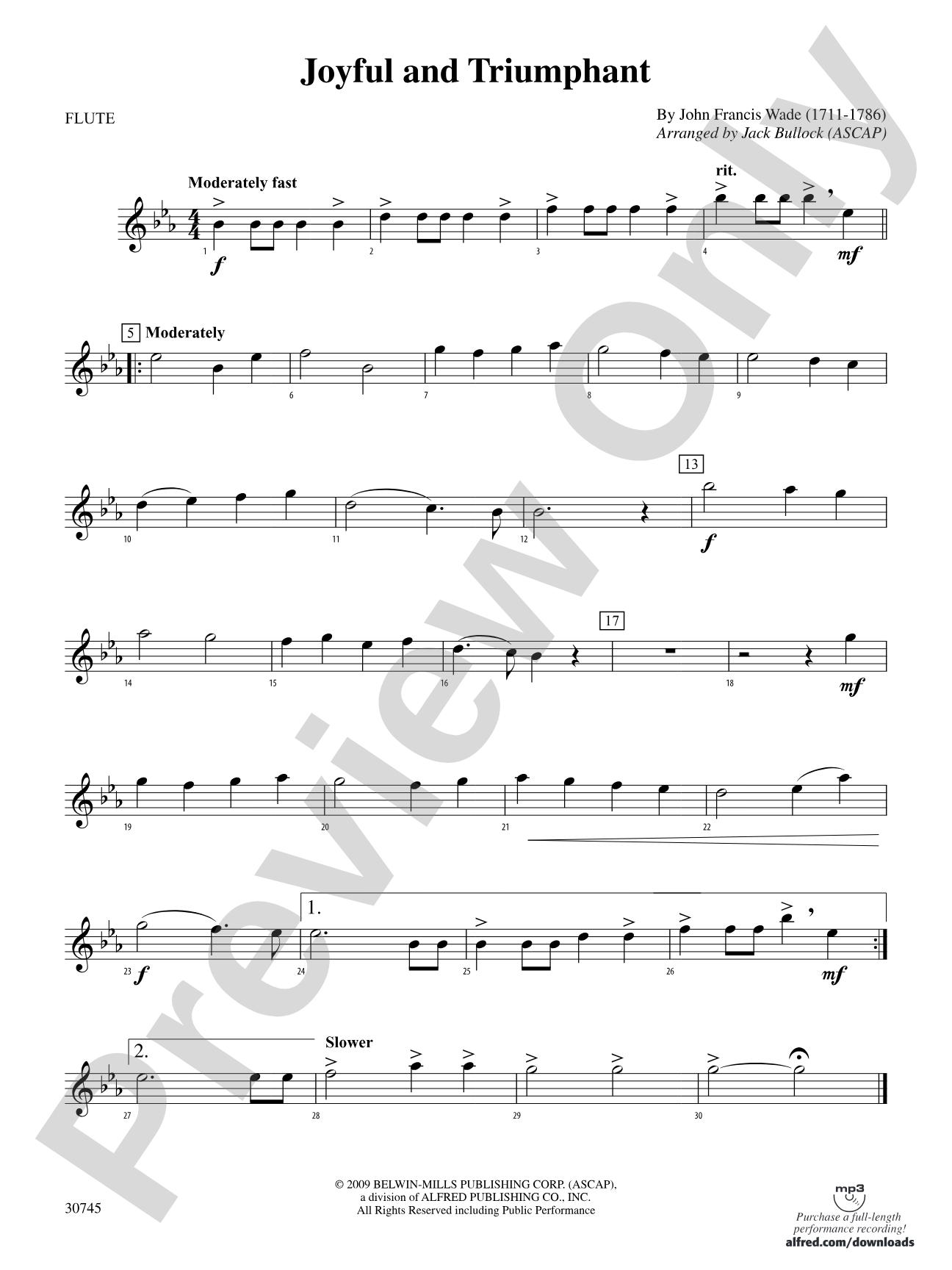 Joyful and Triumphant: Flute