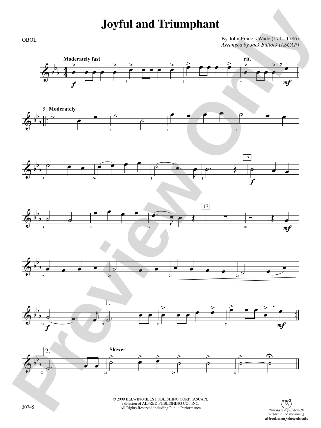 Joyful and Triumphant: Oboe