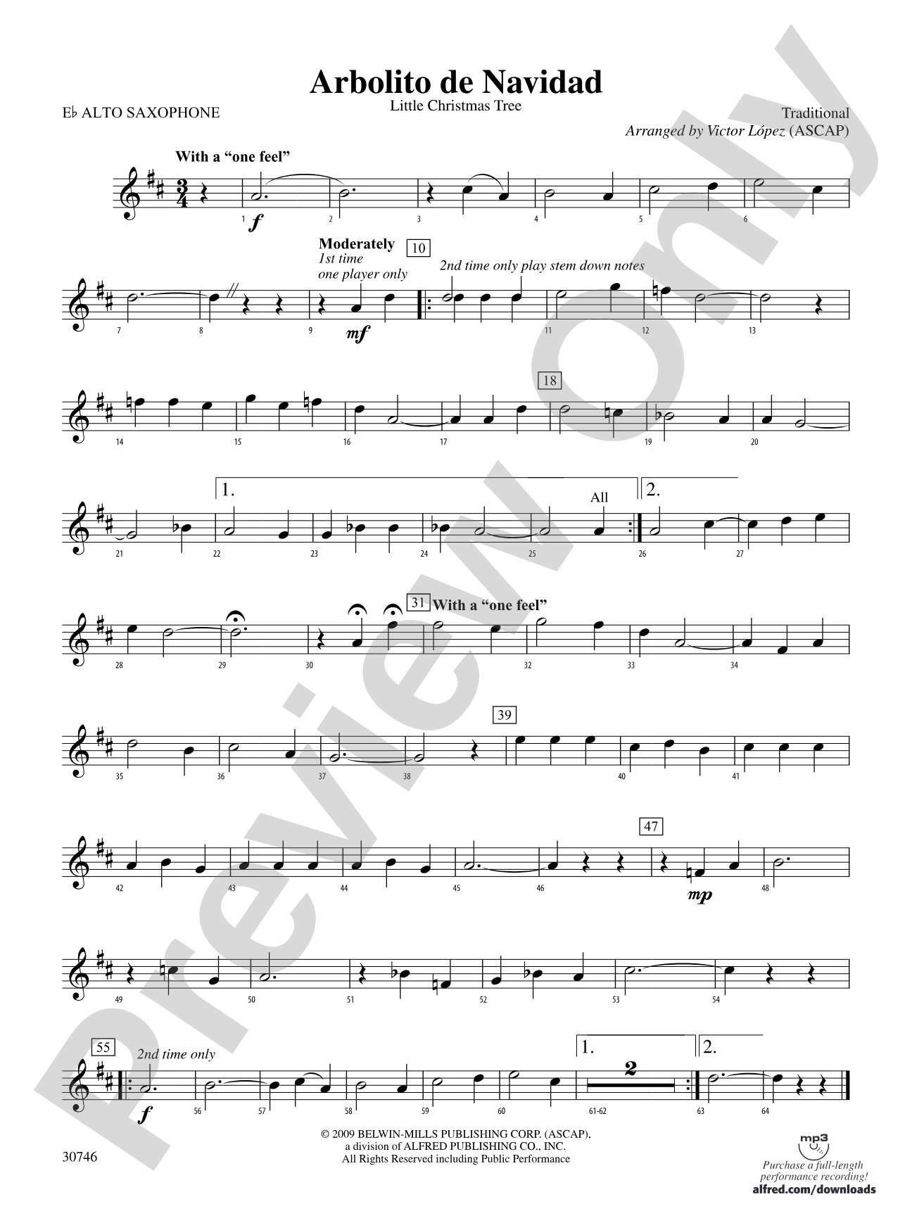 Arbolito de Navidad: E-flat Alto Saxophone