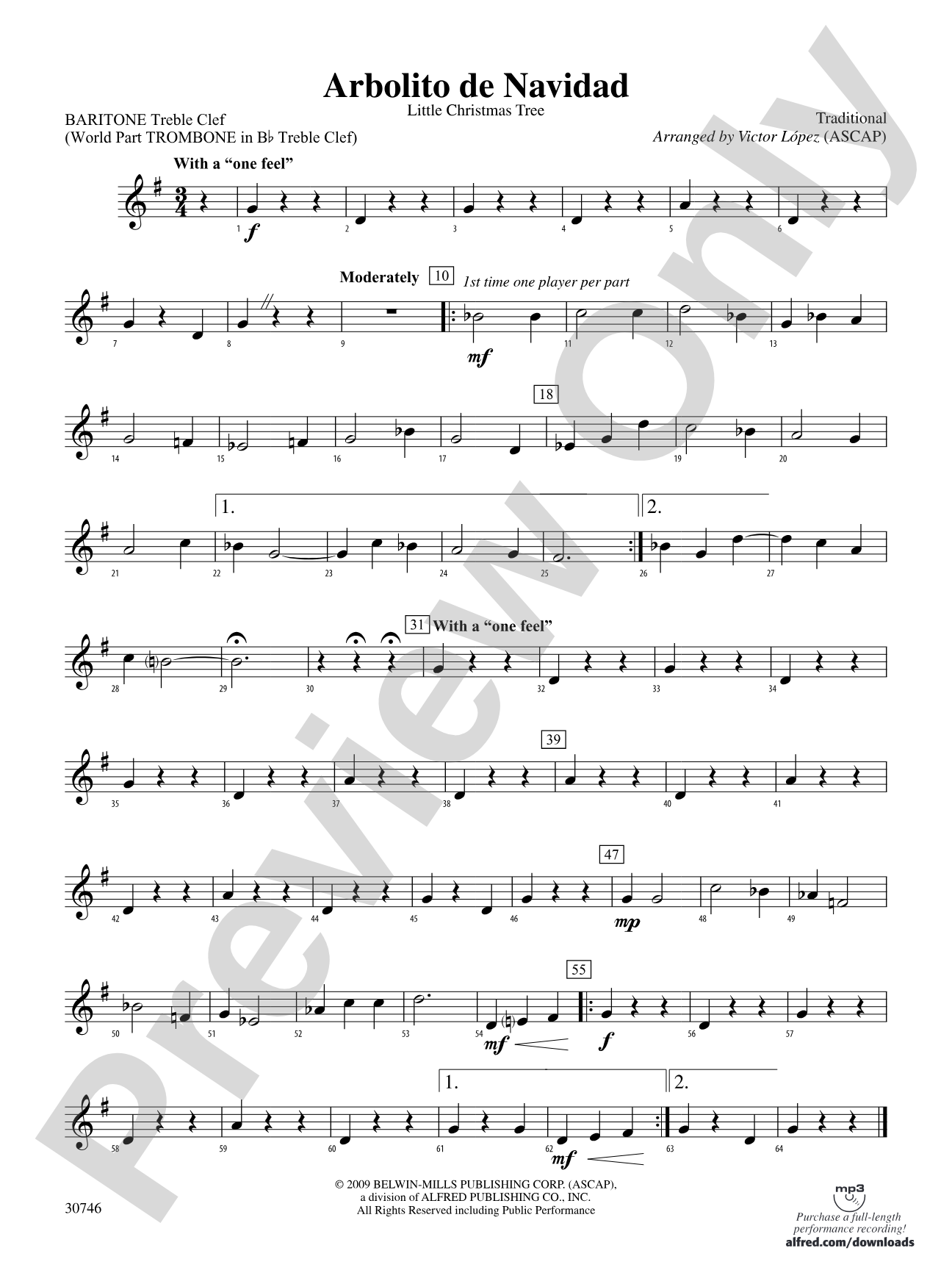 Arbolito de Navidad: Baritone T.C.
