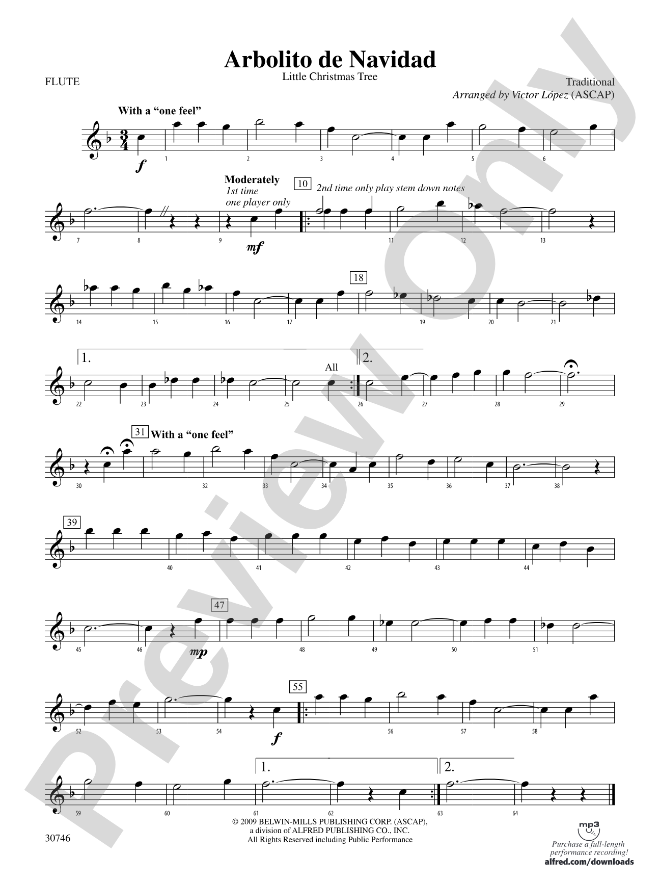 Arbolito de Navidad: Flute