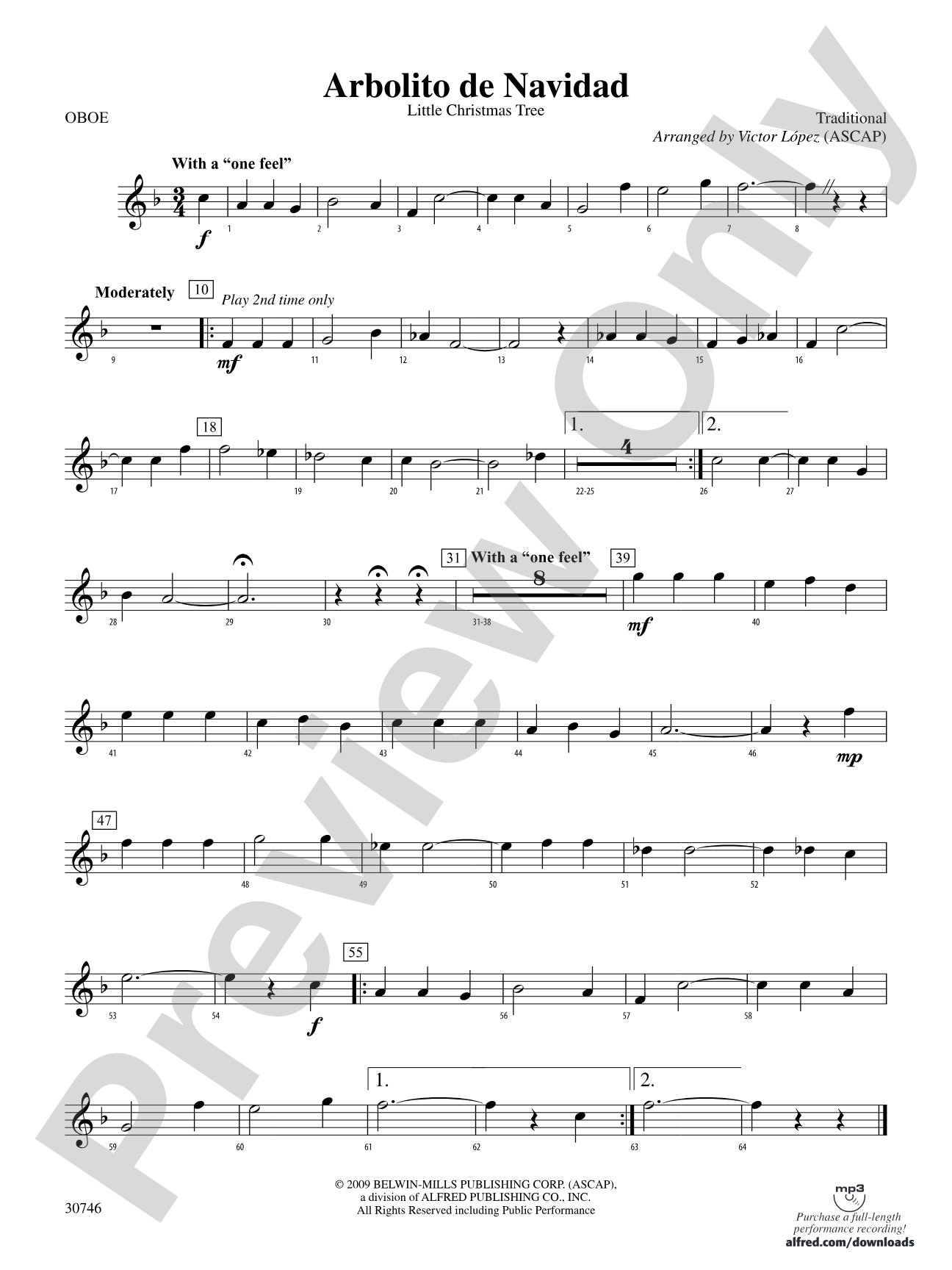 Arbolito de Navidad: Oboe