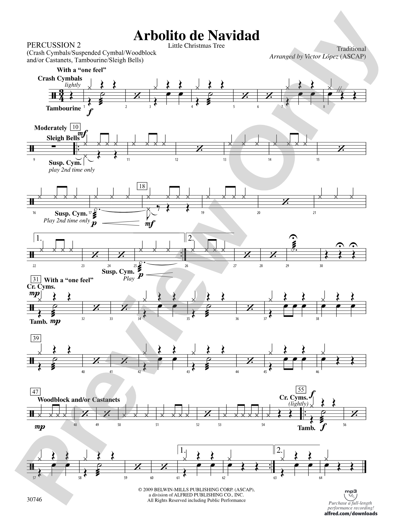 Arbolito de Navidad: 2nd Percussion