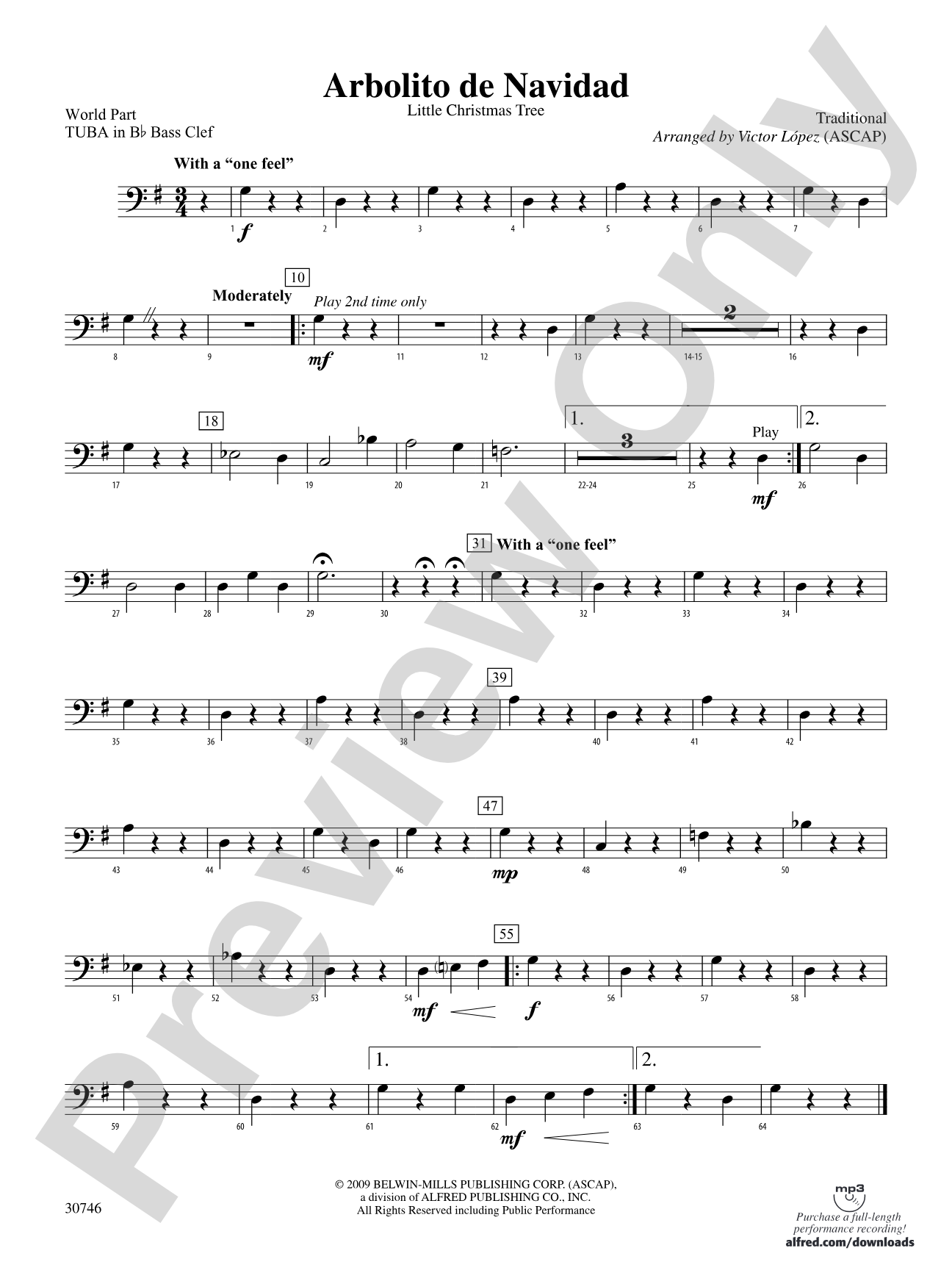 Arbolito de Navidad: (wp) B-flat Tuba B.C.
