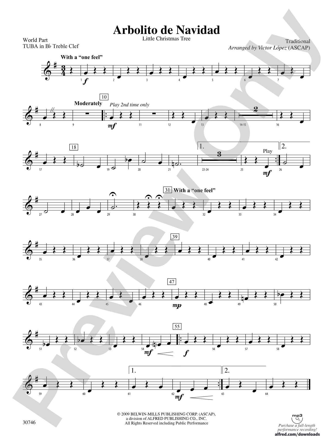 Arbolito de Navidad: (wp) B-flat Tuba T.C.