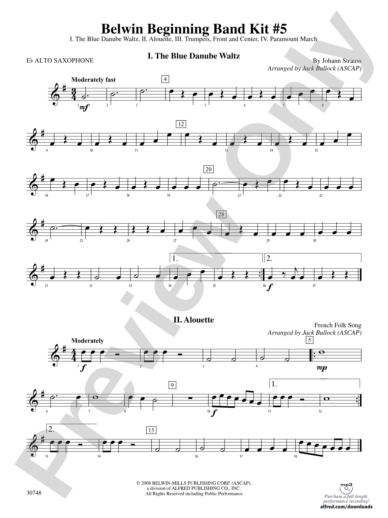 Belwin Beginning Band Kit #5: E-flat Alto Saxophone