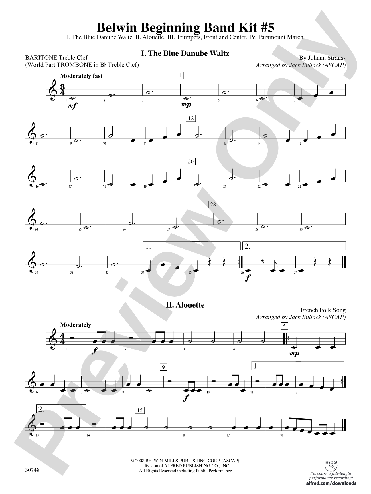 Belwin Beginning Band Kit #5: Baritone T.C.