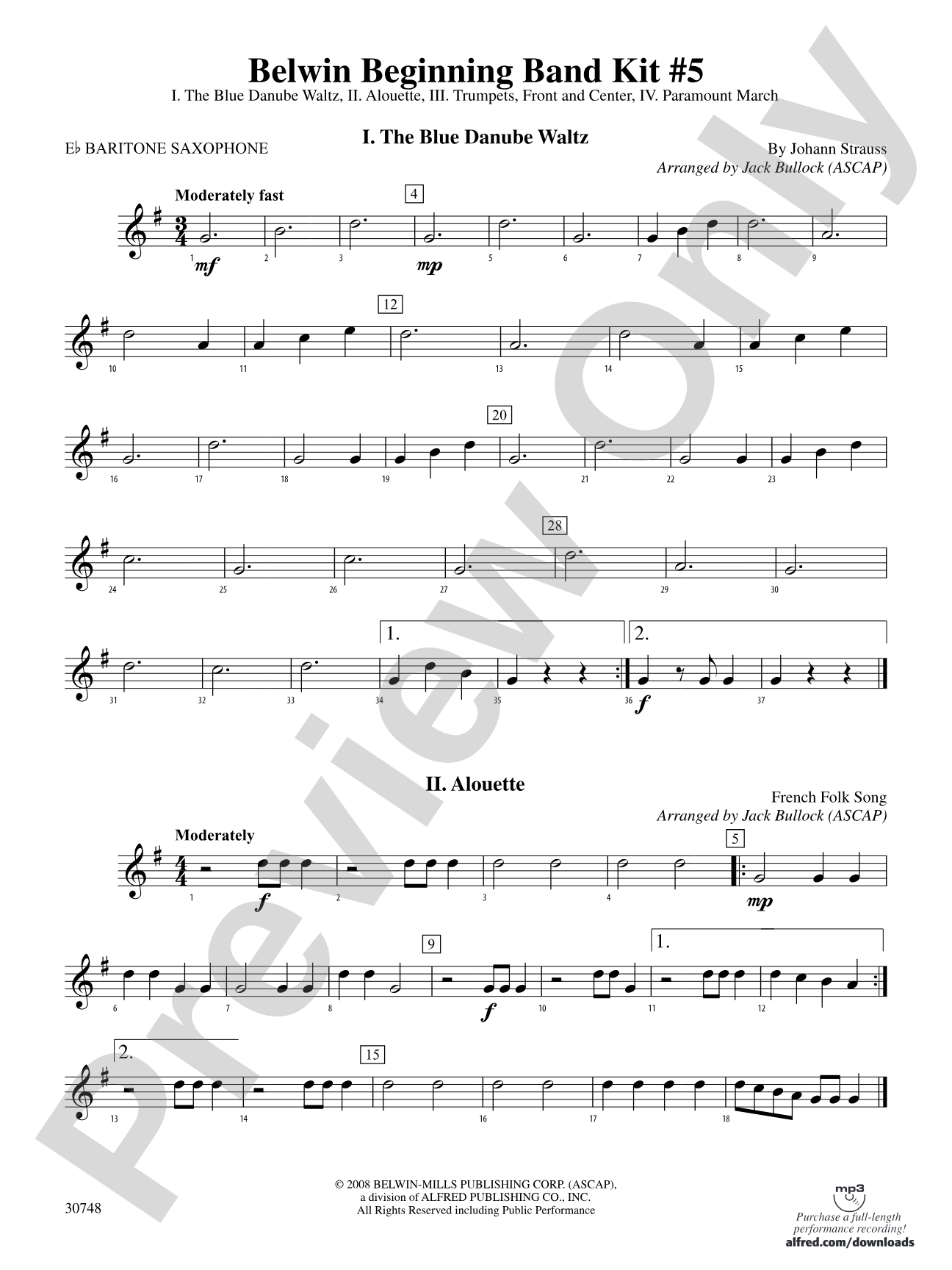 Belwin Beginning Band Kit #5: E-flat Baritone Saxophone