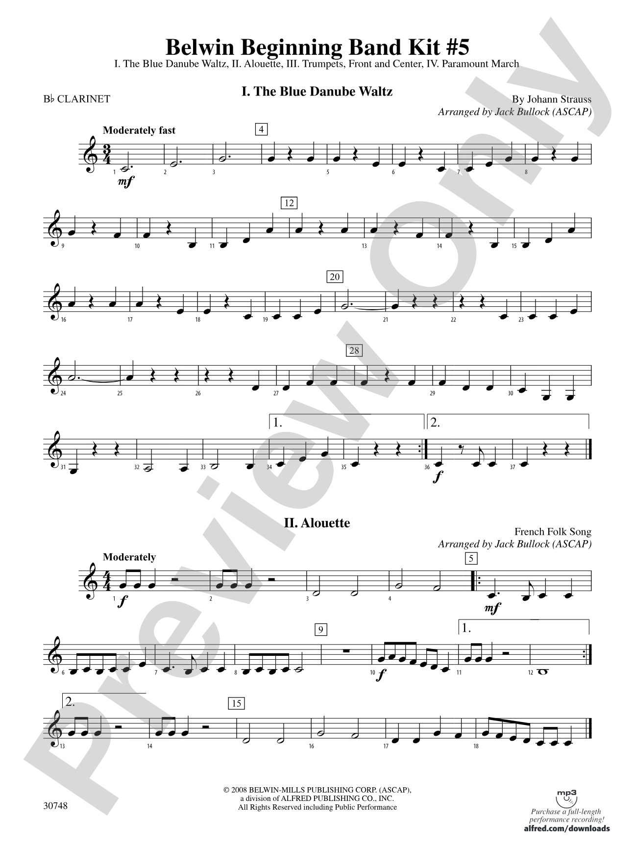 Belwin Beginning Band Kit #5: 1st B-flat Clarinet