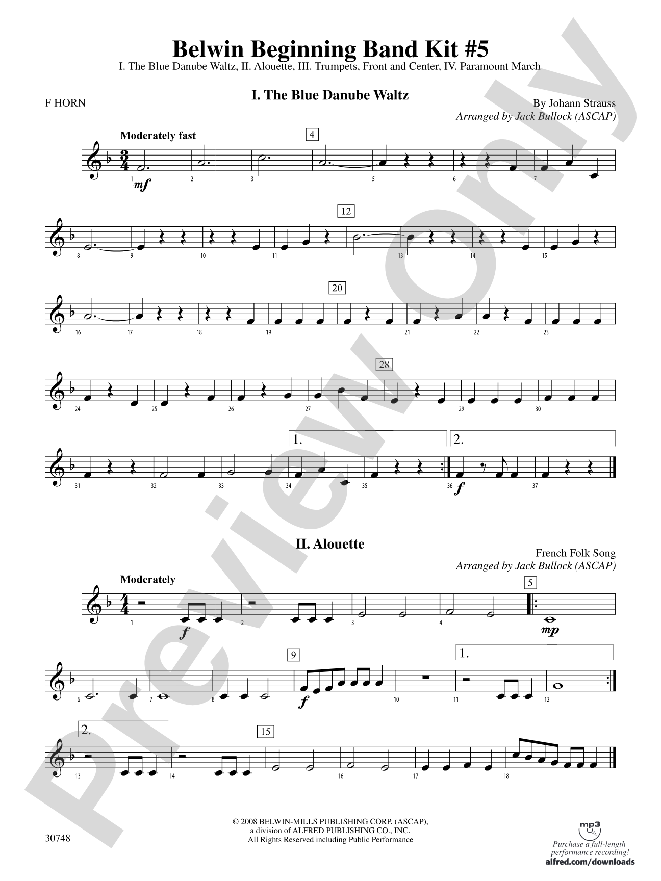 Belwin Beginning Band Kit #5: 1st F Horn