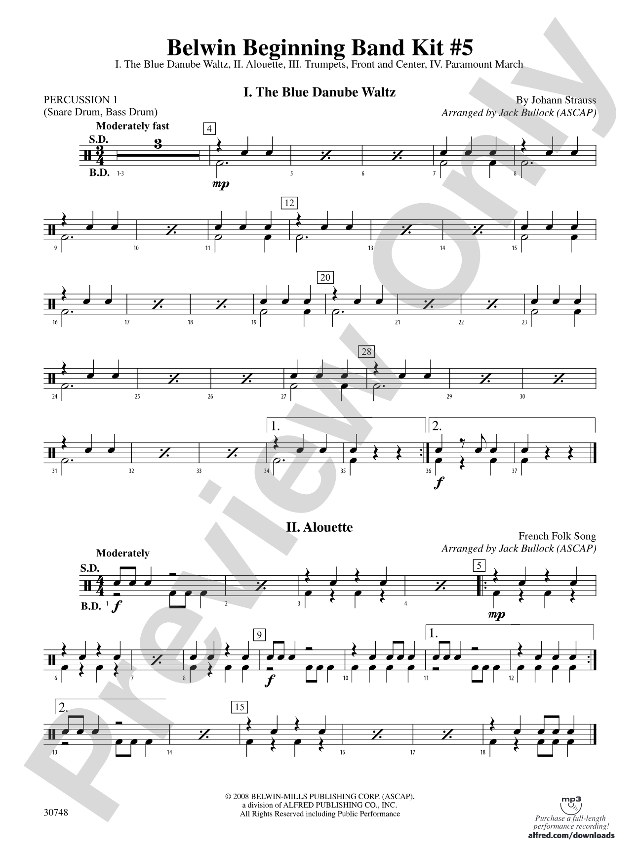 Belwin Beginning Band Kit #5: 1st Percussion