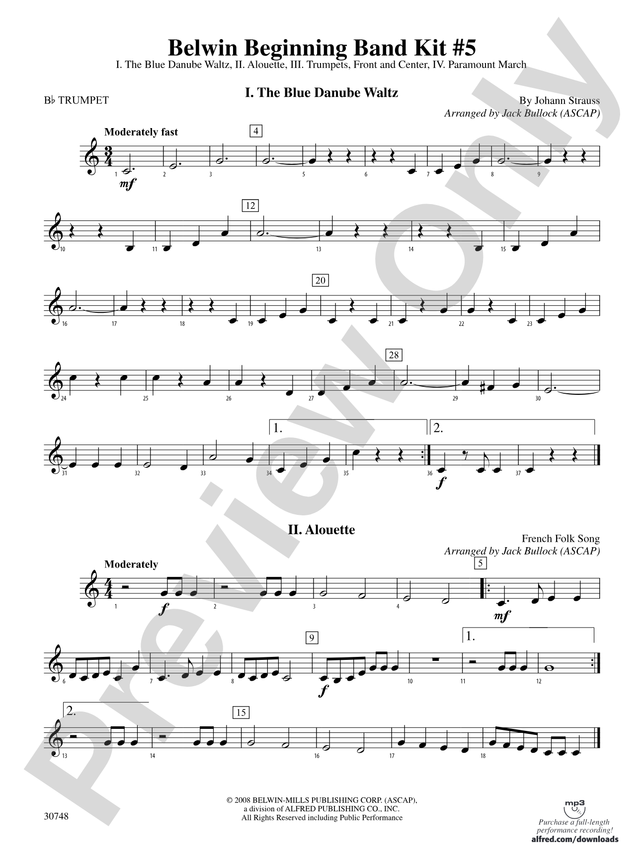 Belwin Beginning Band Kit #5: 1st B-flat Trumpet