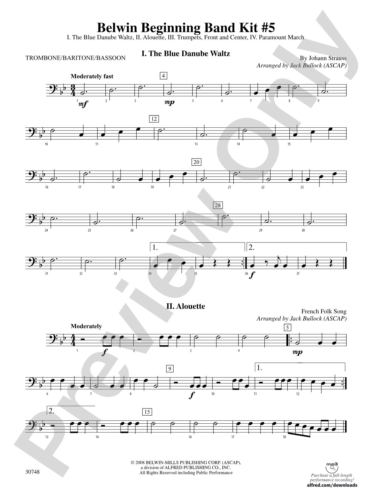 Belwin Beginning Band Kit #5: 1st Trombone
