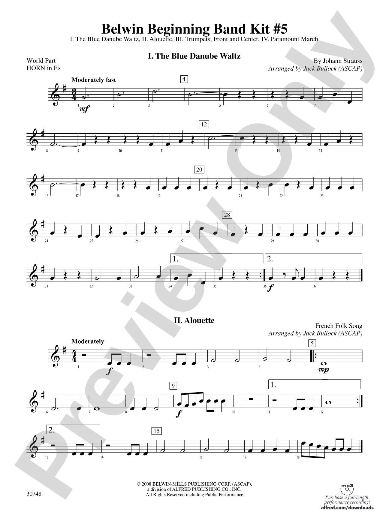 Belwin Beginning Band Kit #5: (wp) 1st Horn in E-flat
