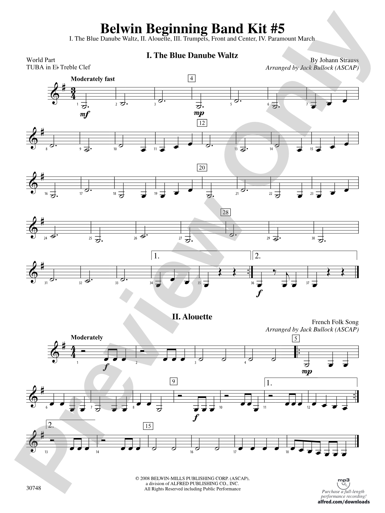 Belwin Beginning Band Kit #5: (wp) E-flat Tuba T.C.