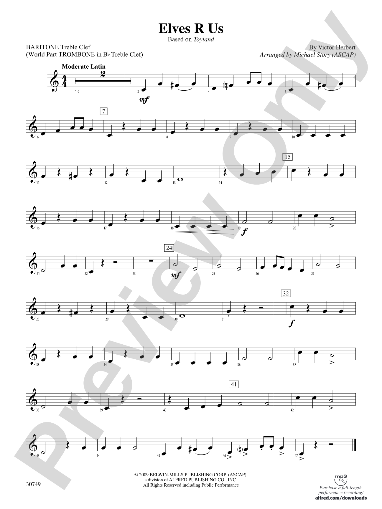 Elves R Us (Based on Toyland): Baritone T.C.