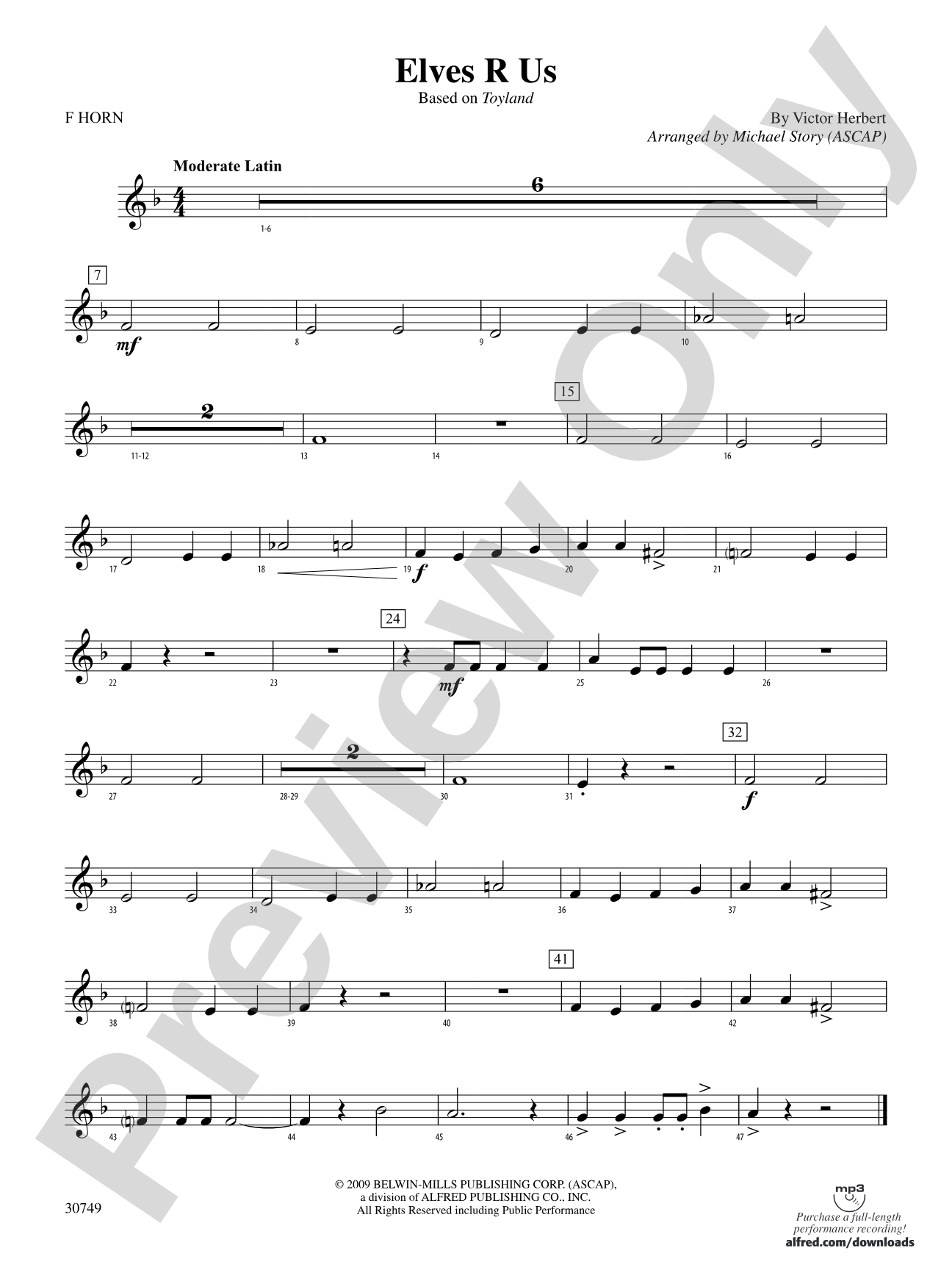 Elves R Us (Based on Toyland): 1st F Horn