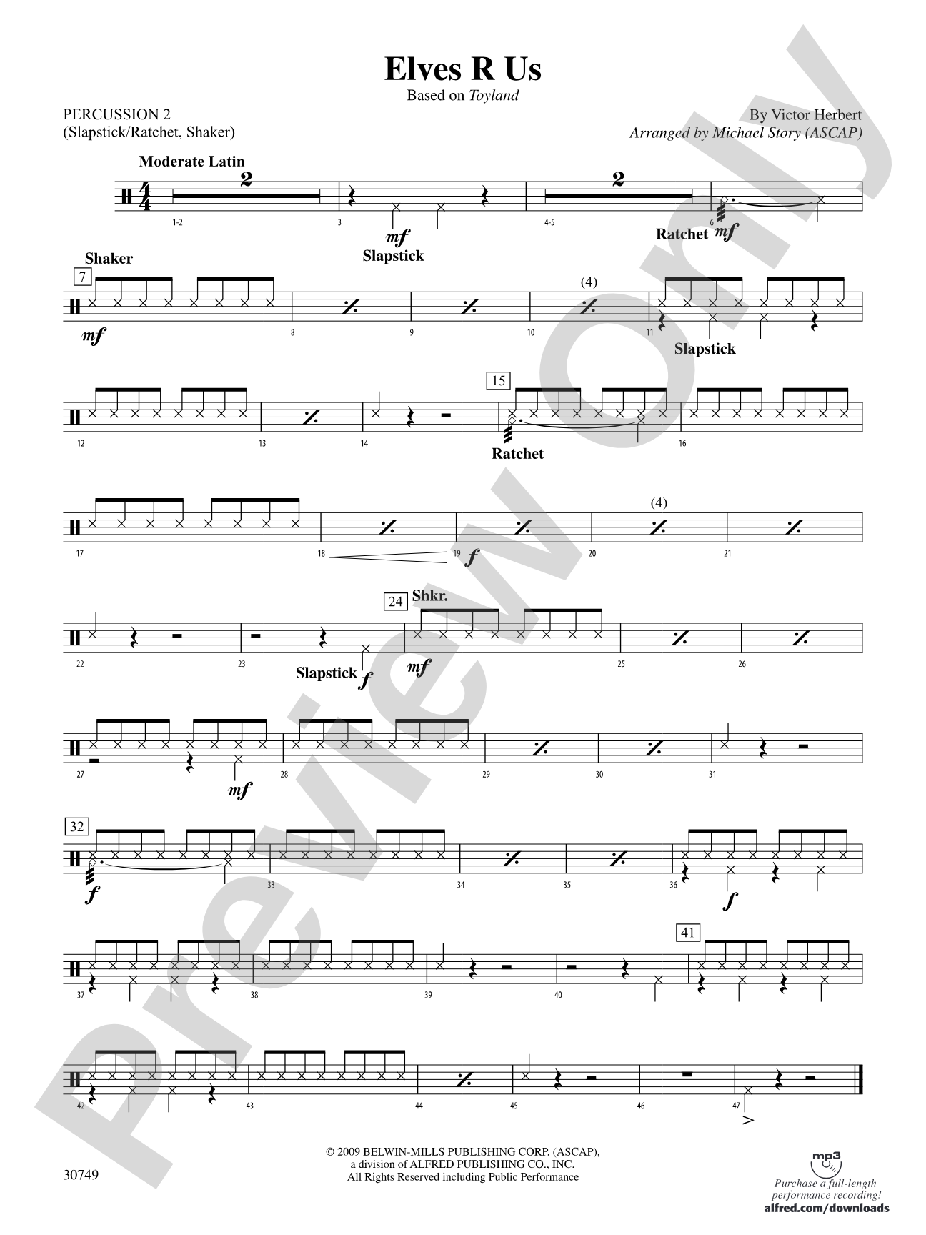 Elves R Us (Based on Toyland): 2nd Percussion