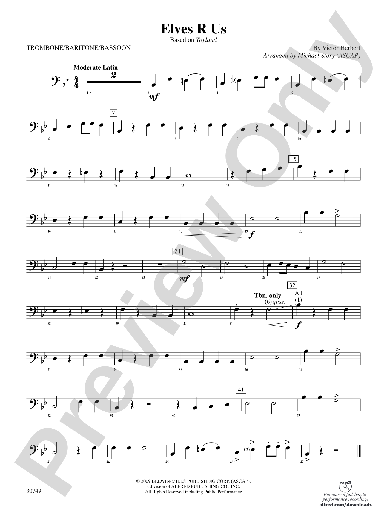 Elves R Us (Based on Toyland): 1st Trombone