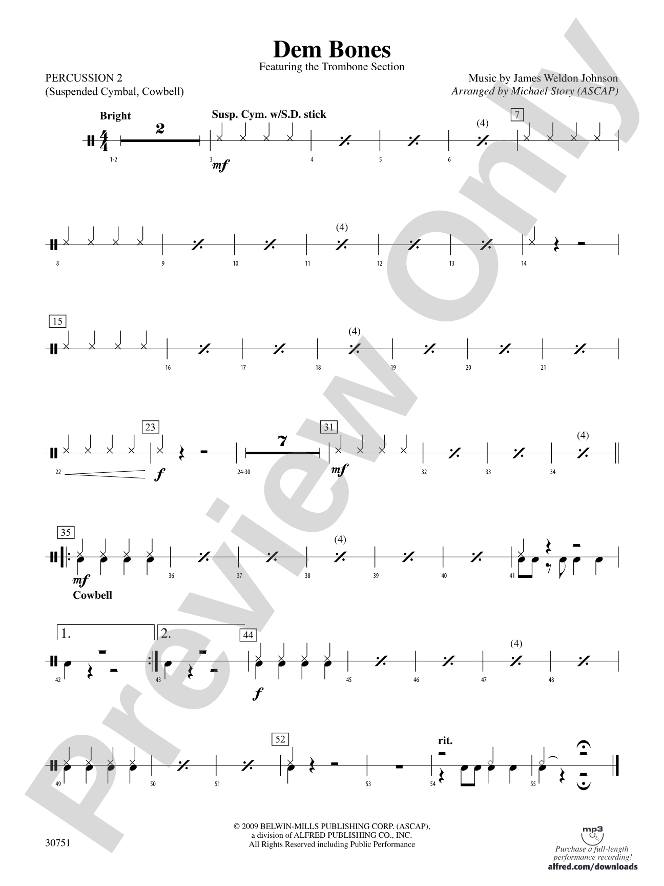 Dem Bones: 2nd Percussion