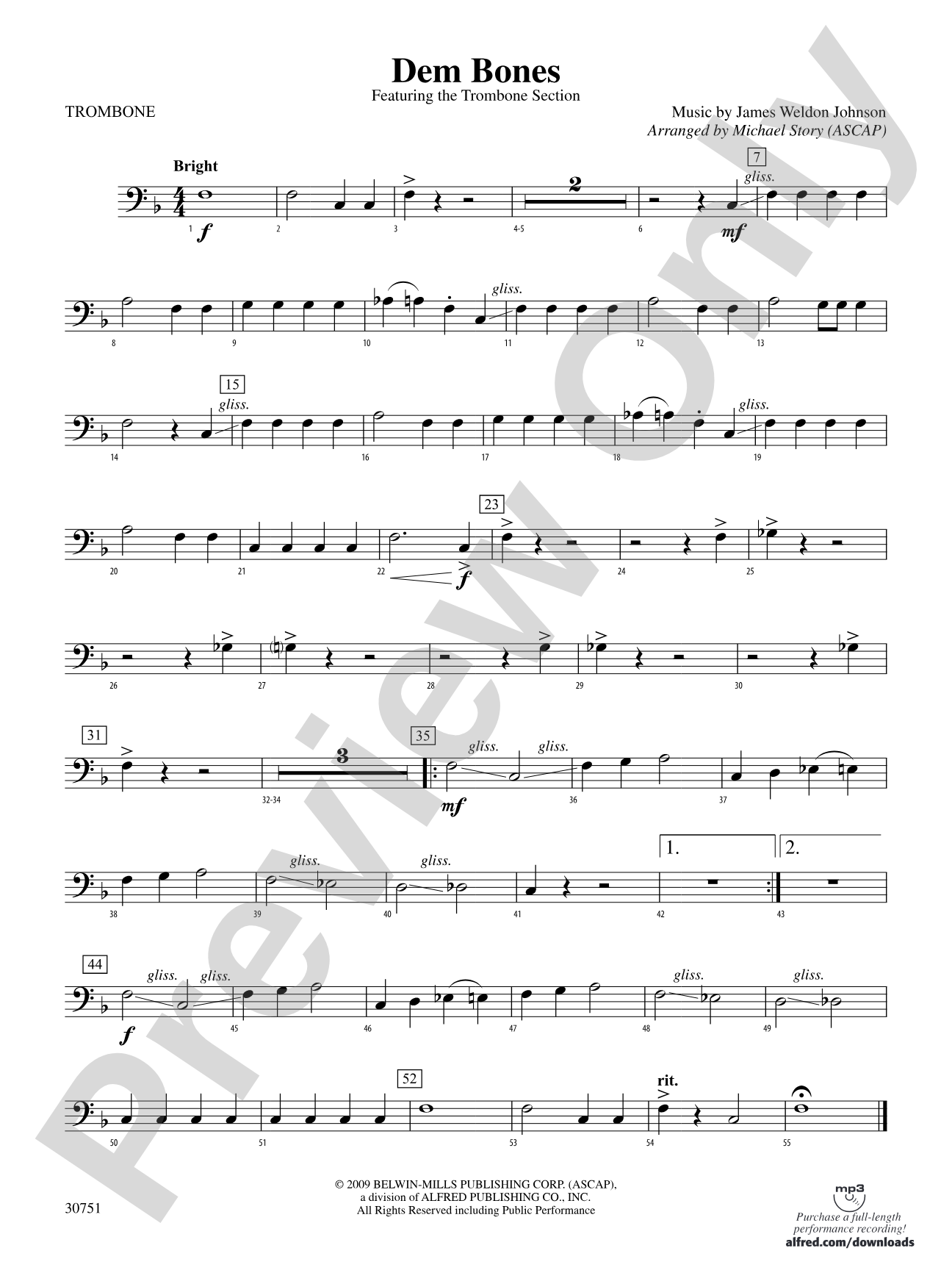 Dem Bones: 1st Trombone