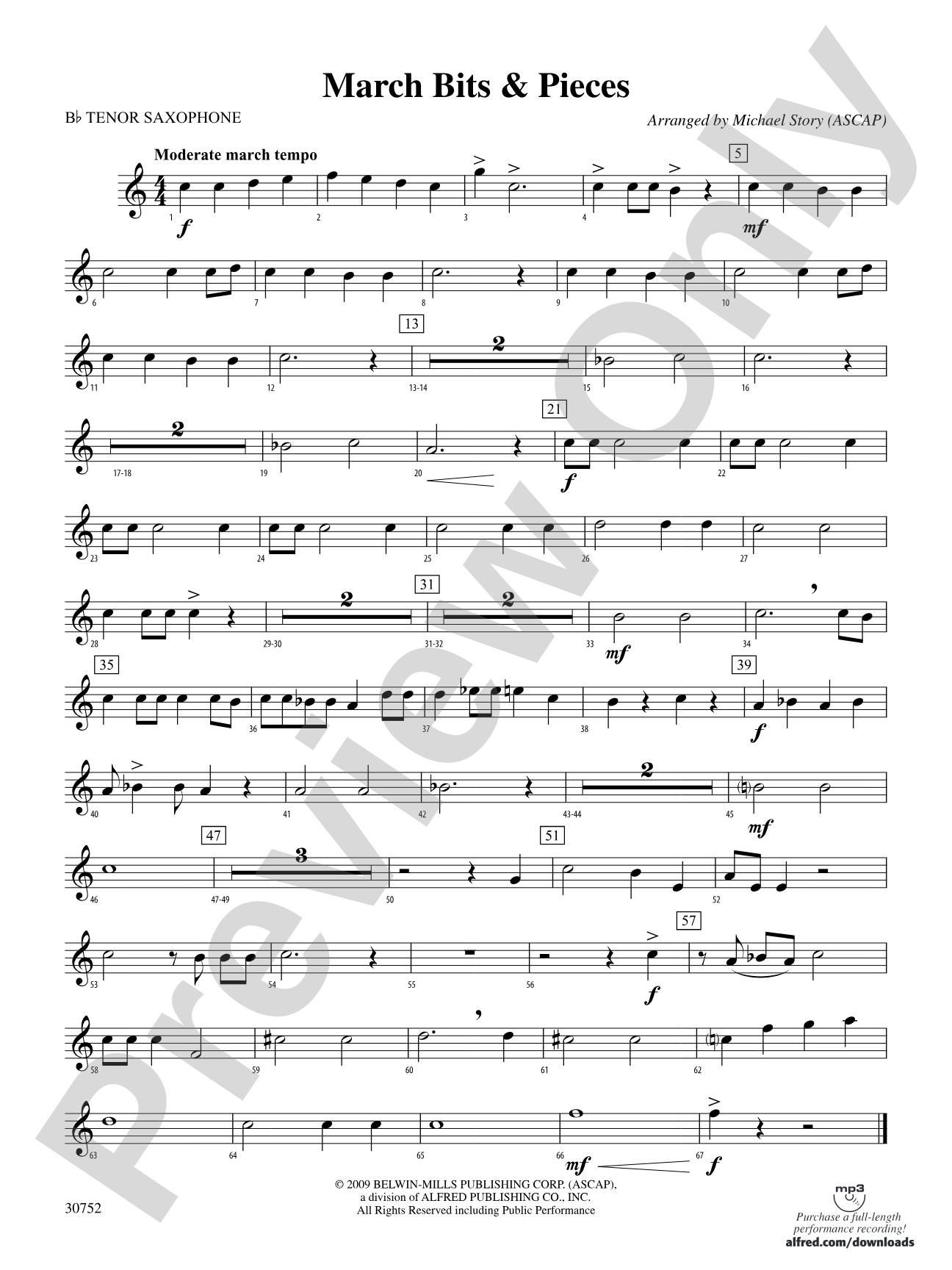 March Bits & Pieces: B-flat Tenor Saxophone